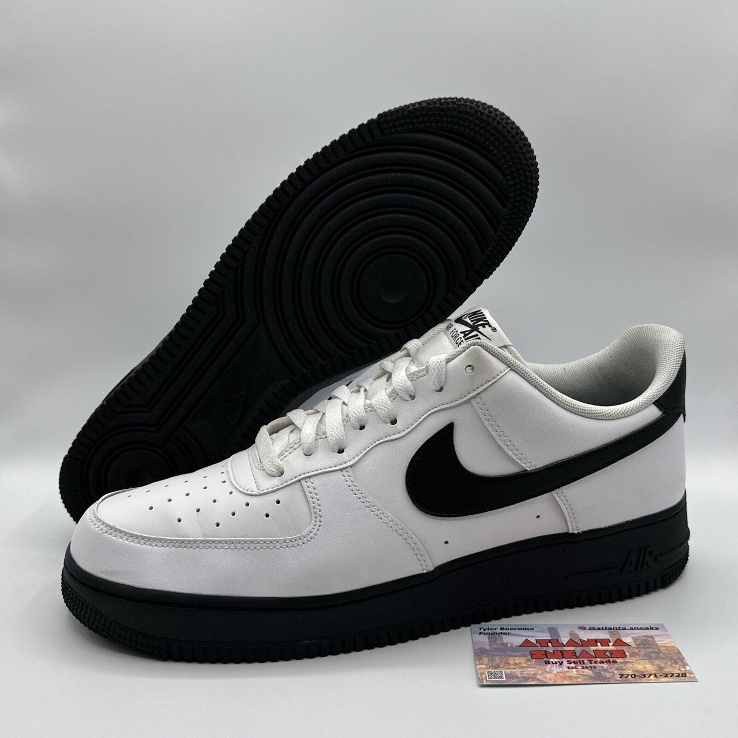 Size 12 - Nike Air Force 1 Low White Black Sole 2020