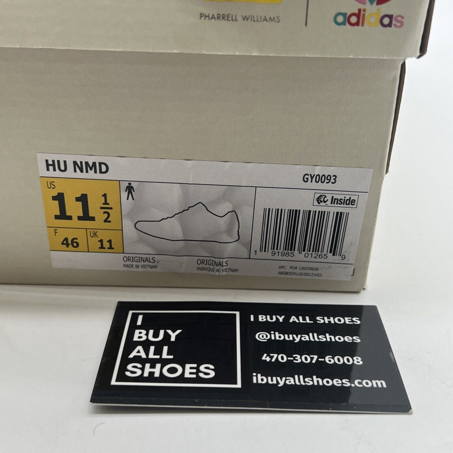 Size 11.5 - adidas Pharrell x NMD Human Race Black (GY0093)