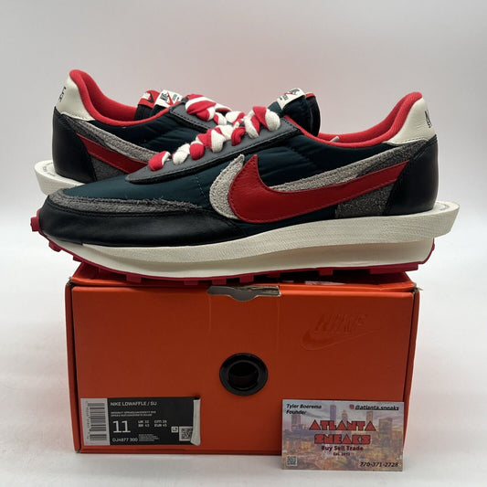 Size 11 - Nike sacai x Undercover x LDWaffle Midnight Spruce University Red