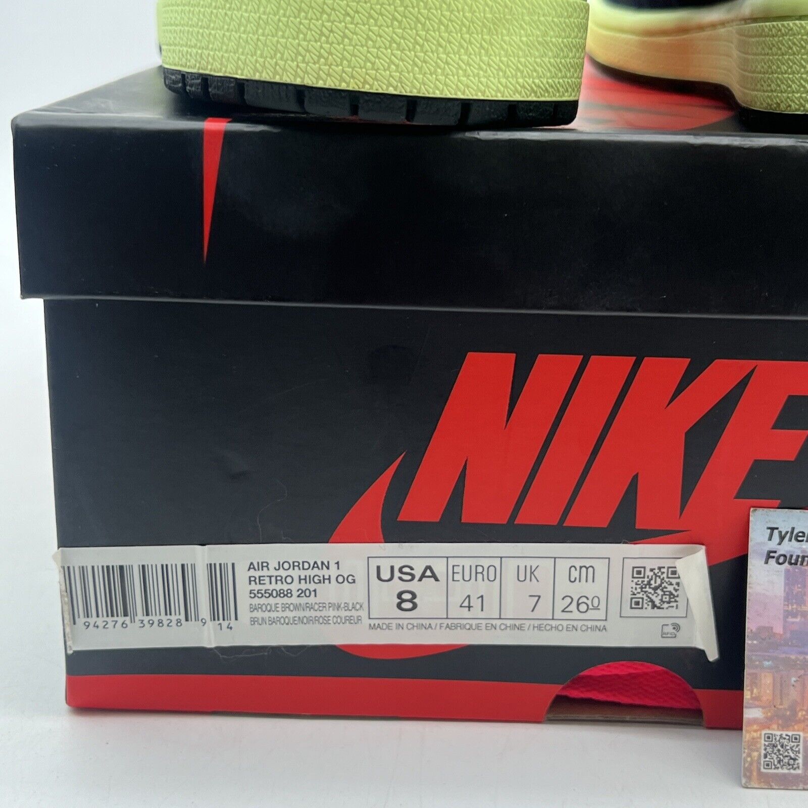 Size 8 - Jordan 1 Retro High Tokyo Bio Hack Pink Yellow Blue Brown (555088-201)