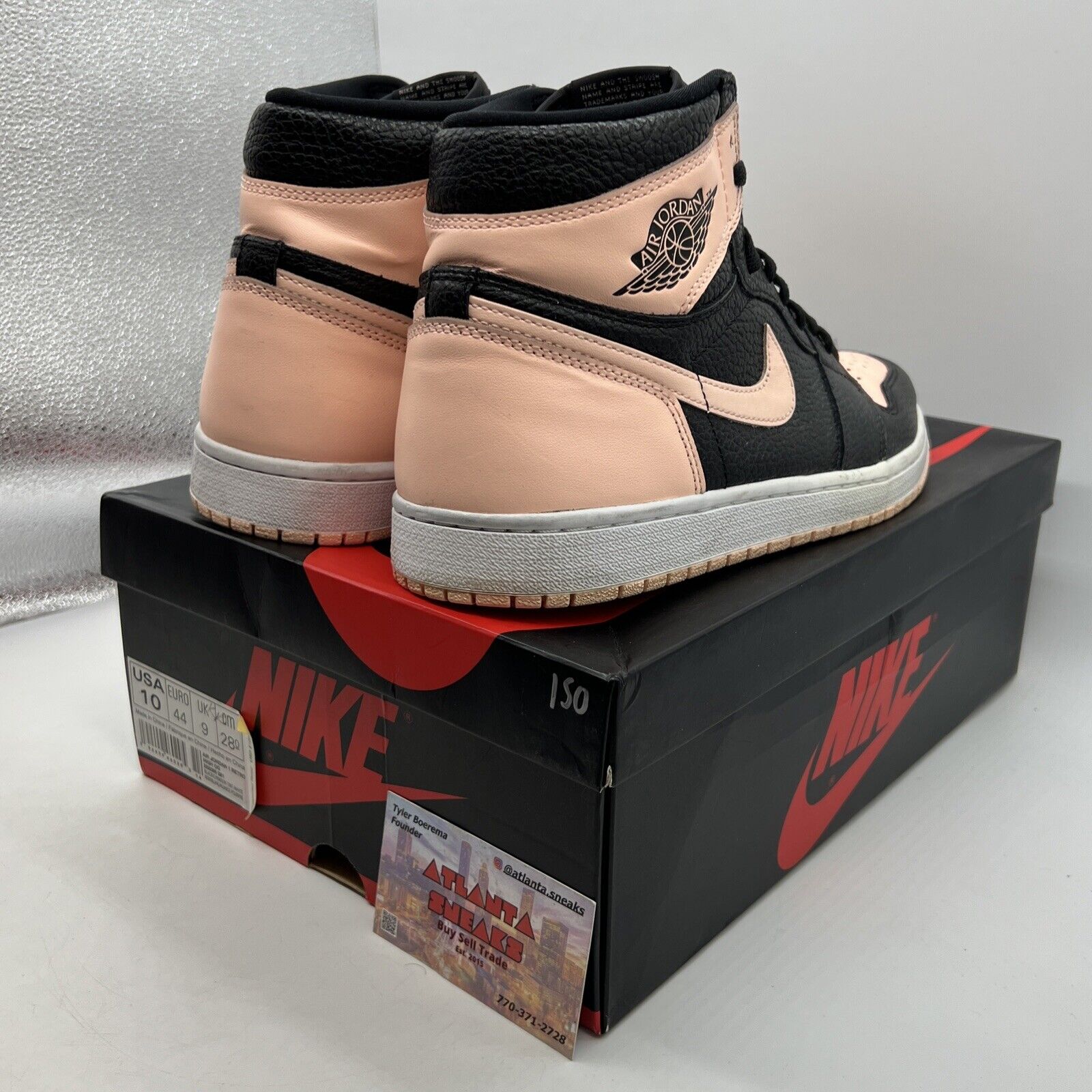 Size 10 - Air Jordan 1 Retro OG High Crimson Tint Black Leather (555088-081)