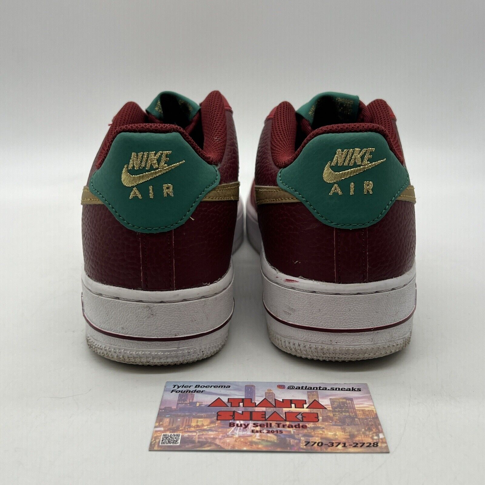 Size 6.5 (GS) - Nike Air Force 1 Low Christmas Red Green Leather  (DQ4709-600)