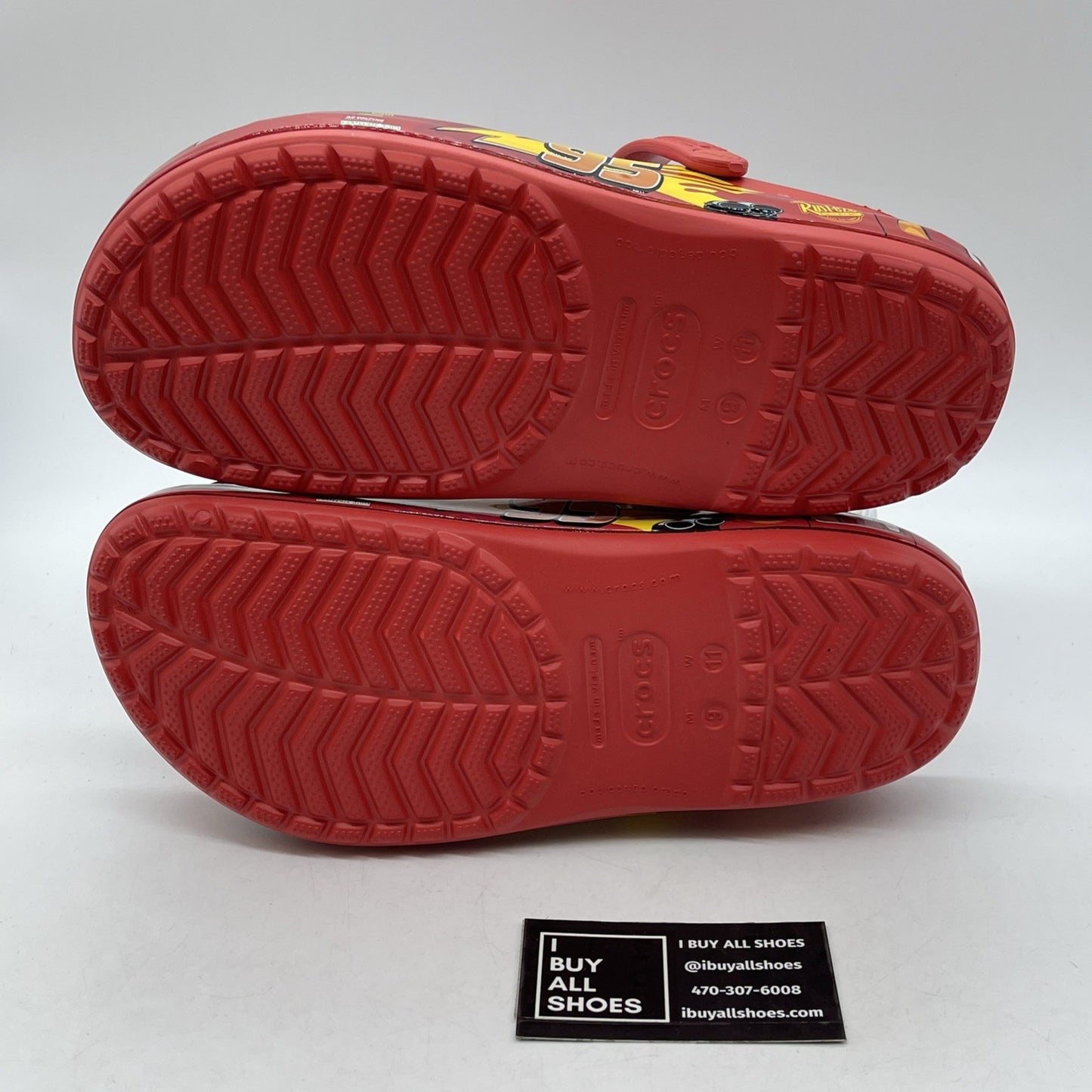 Size 9 - Crocs Classic Clog Lightning McQueen 2021 Rubber Red (205759-610)