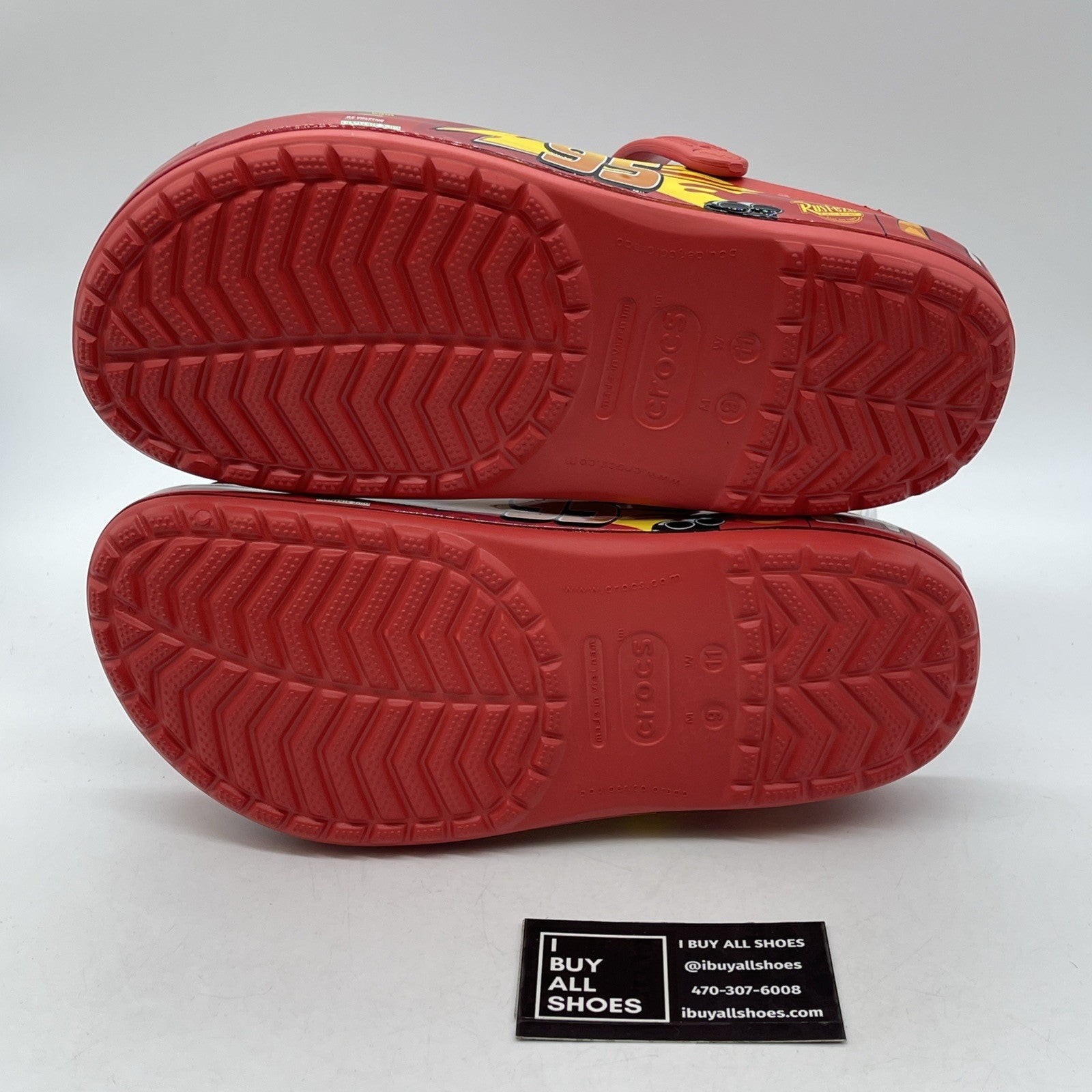 Size 9 - Crocs Classic Clog Lightning McQueen 2021 Rubber Red (205759-610)
