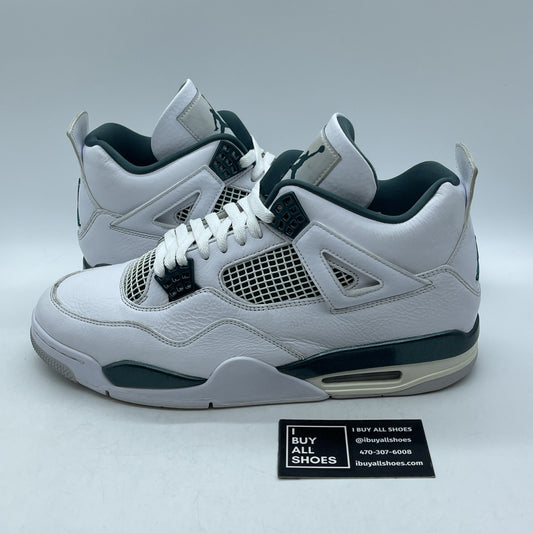 Size 12 - Air Jordan 4 Retro Oxidized Green White Leather (FQ8138-103)