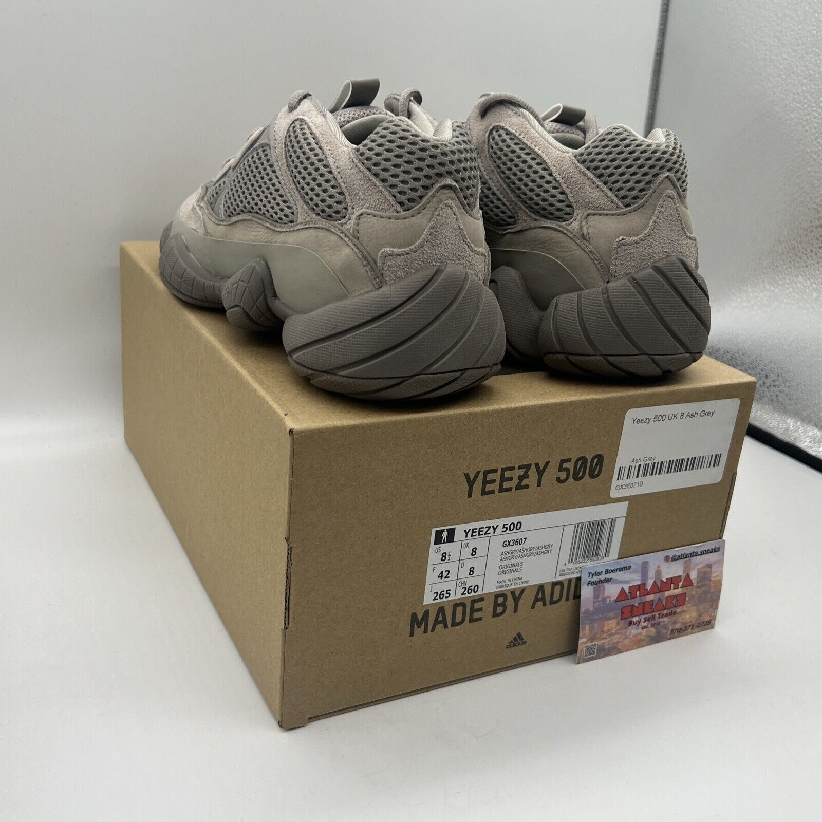 Size 8.5 - adidas Yeezy 500 Ash Grey Brand New Og All DS Sneakers Leather