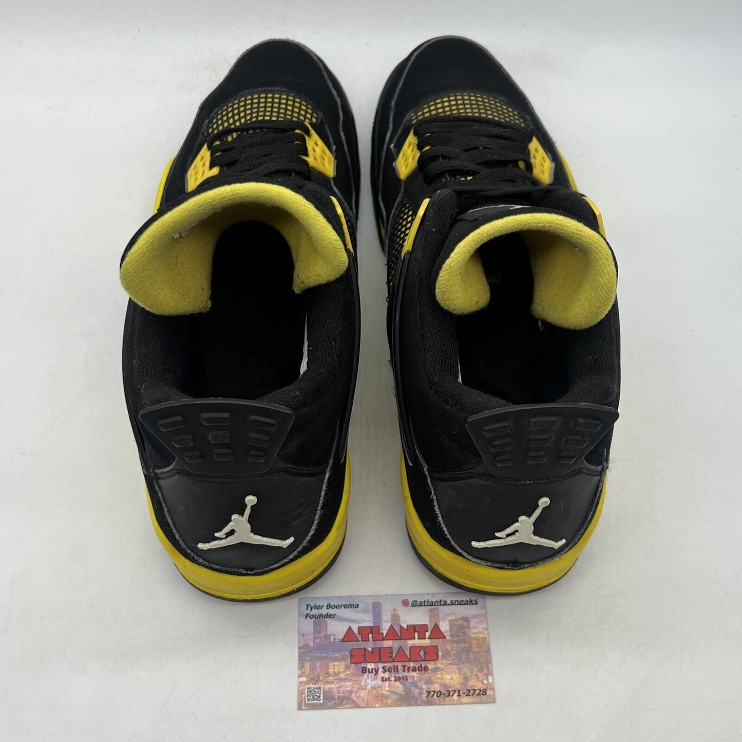 Size 14 - Jordan 4 Retro Low Thunder Yellow Black Suede (308497-008)