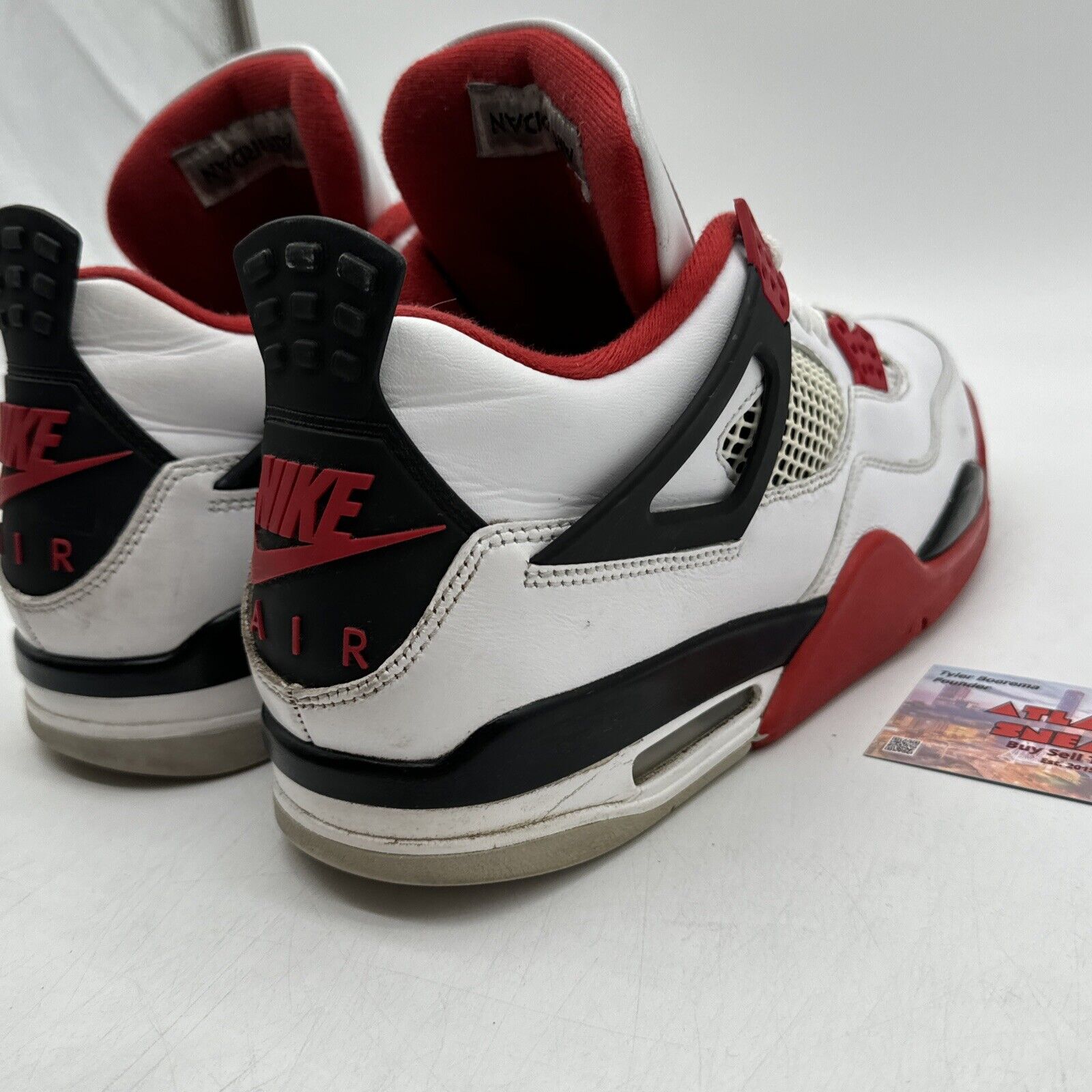 Size 10 - Jordan 4 Retro OG Mid Fire Red White Black Red Primal Netting Nike Air