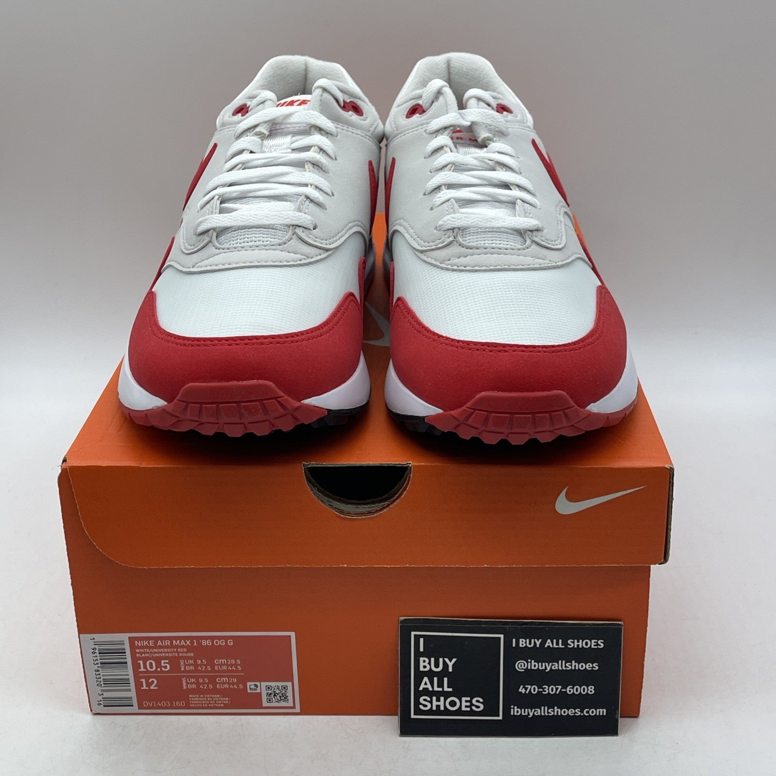 Size 10.5 - Nike Air Max 1 '86 OG Golf Big Bubble Red (DV1403-160)