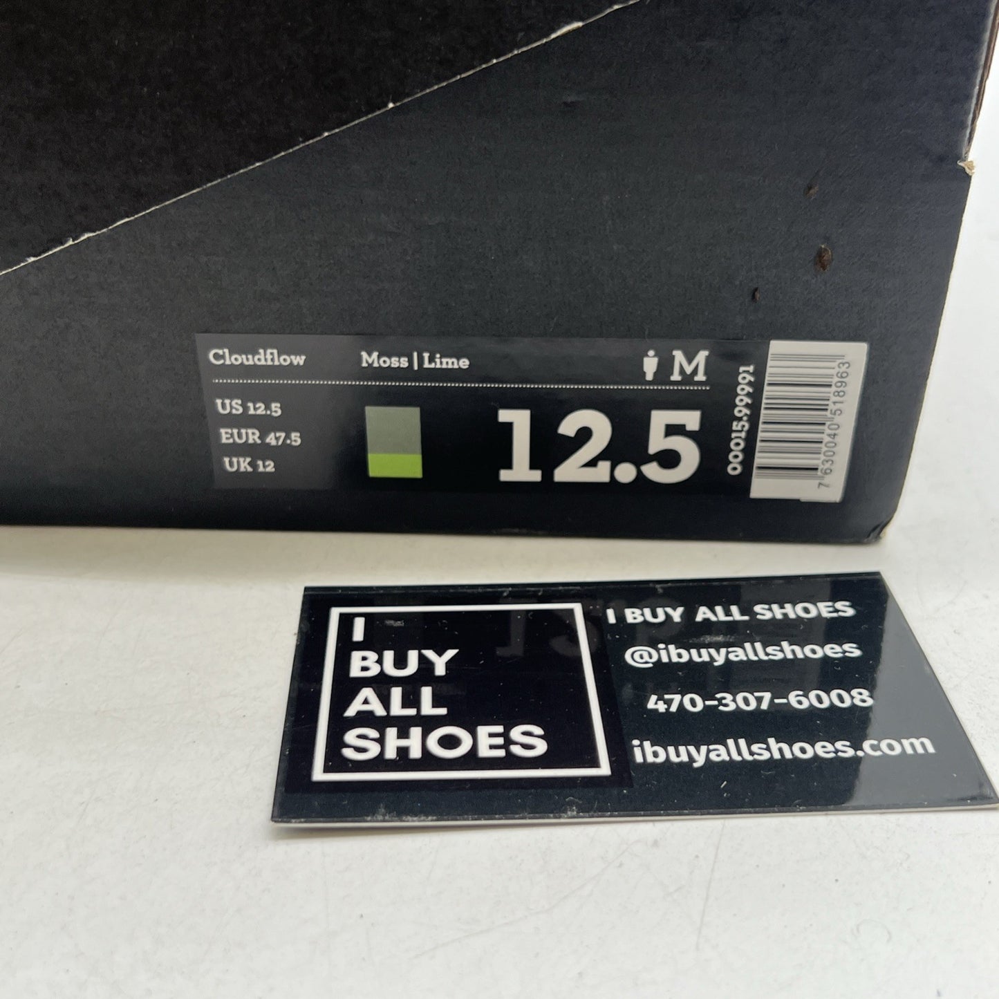 Size 12.5 - ON Cloudflow womens running shoes Moss/Lime