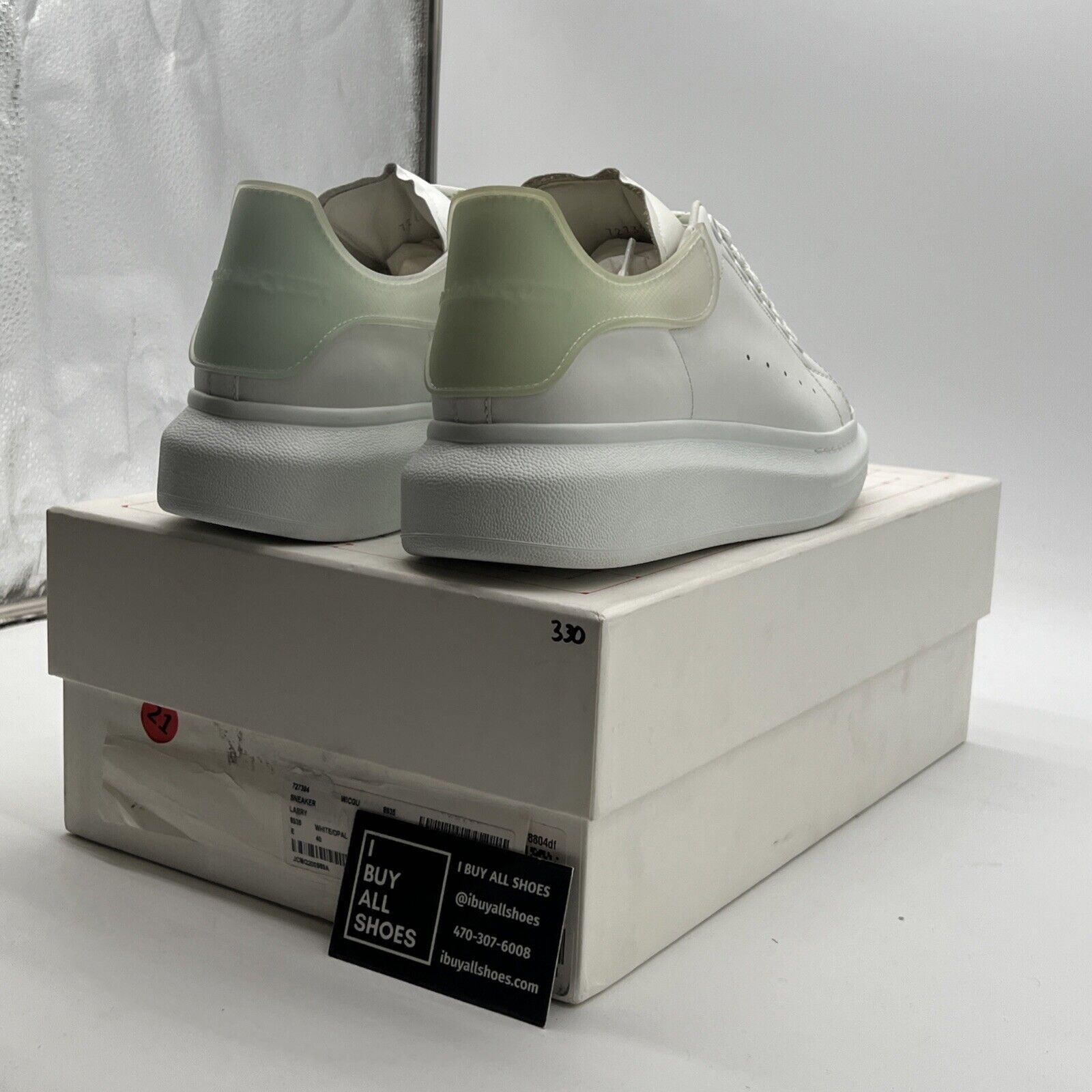 Size 9.5 - Alexander McQueen Men's Oversized Sneakers White/Opal