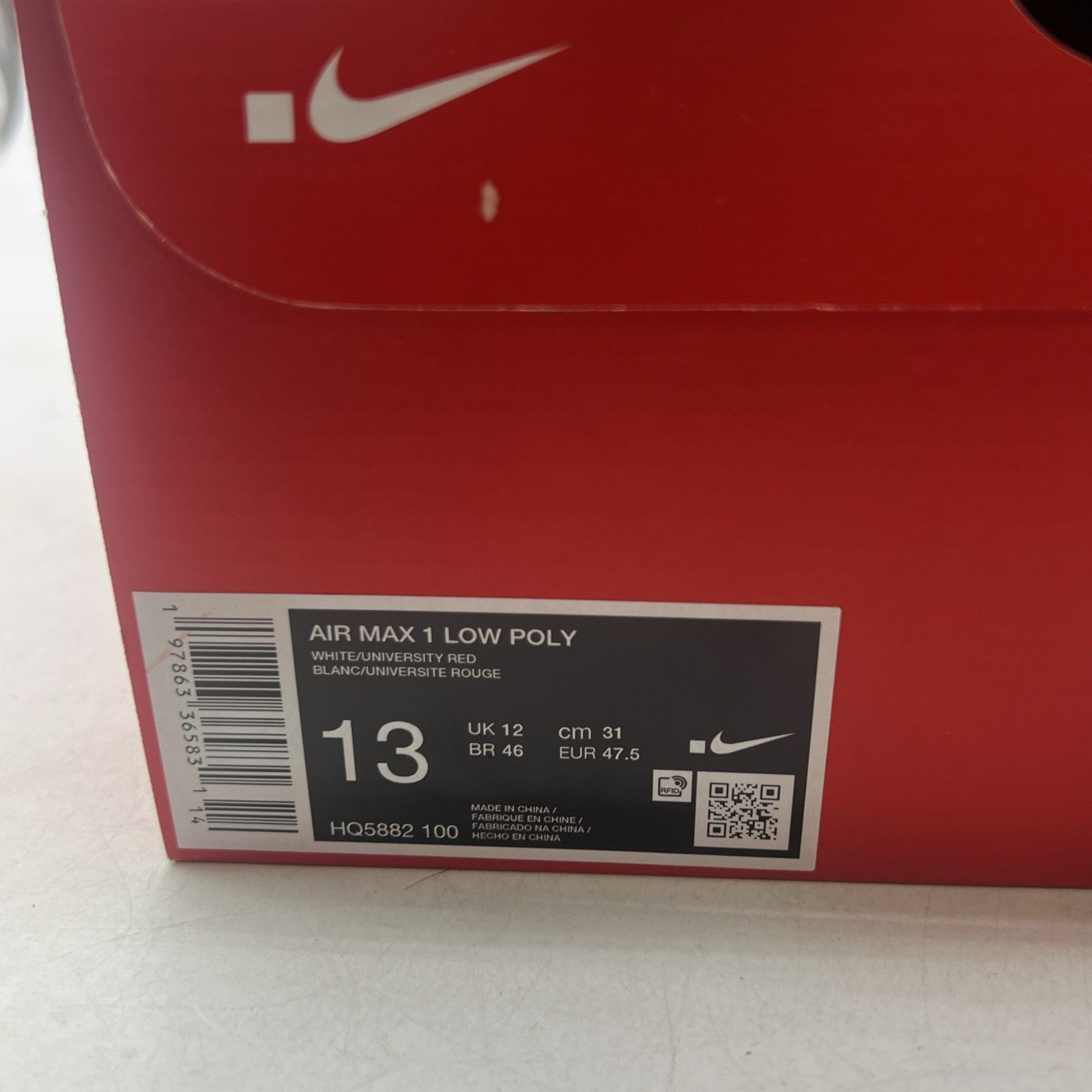 Size 13 - Nike Air Max 1 Low Poly (HQ5882-100)