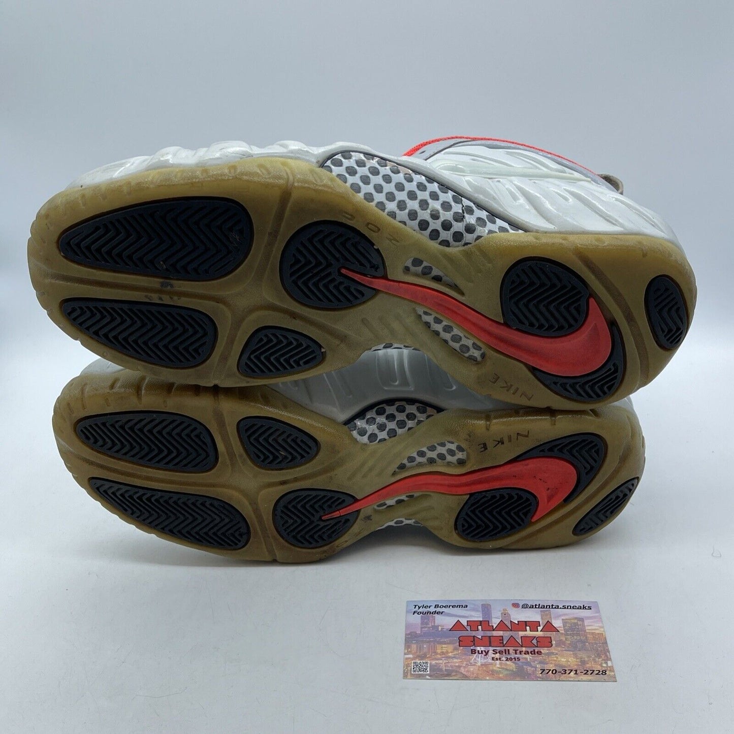 Size 8.5 - Nike Air Foamposite Pro Premium Pure Platinum Leather (616750-003)