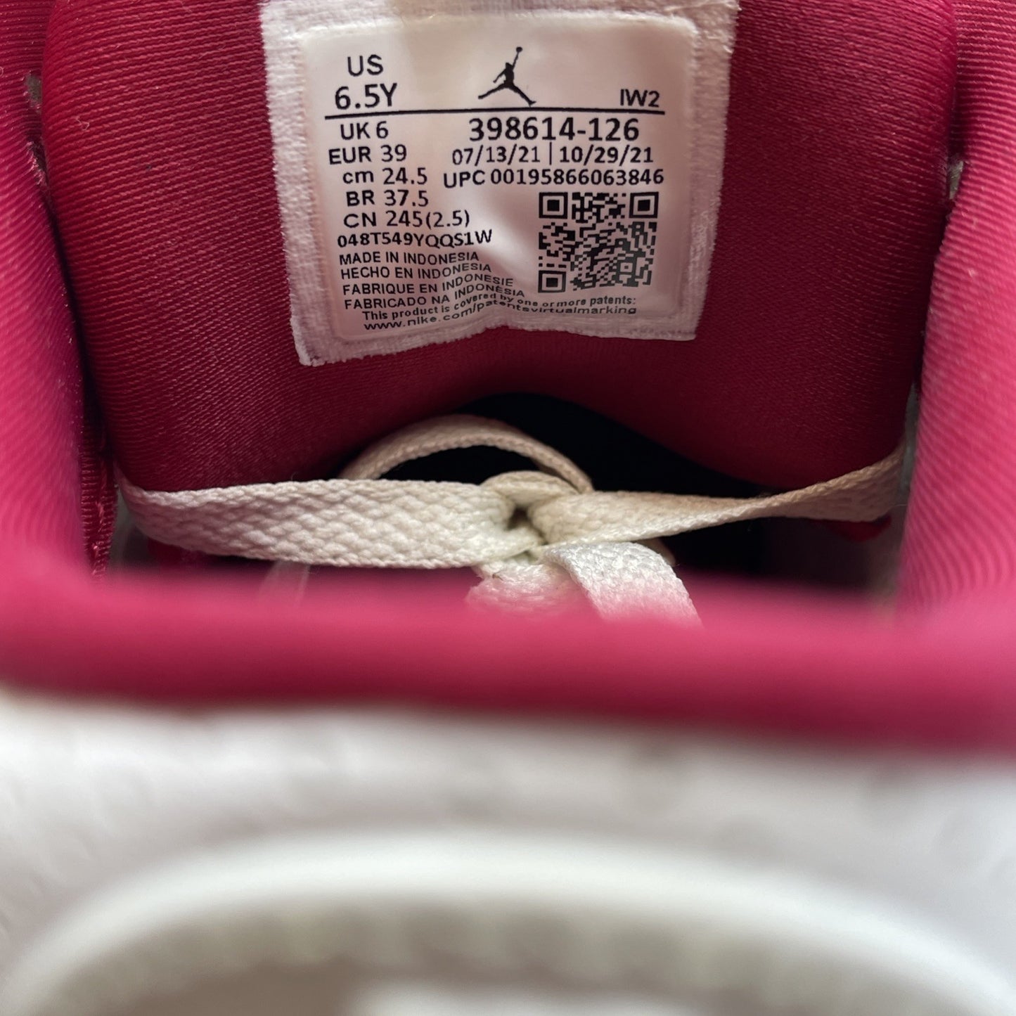 Size 6Y (GS) - Jordan 3 Retro Sample Low Cardinal Red Grey White (398614-126)