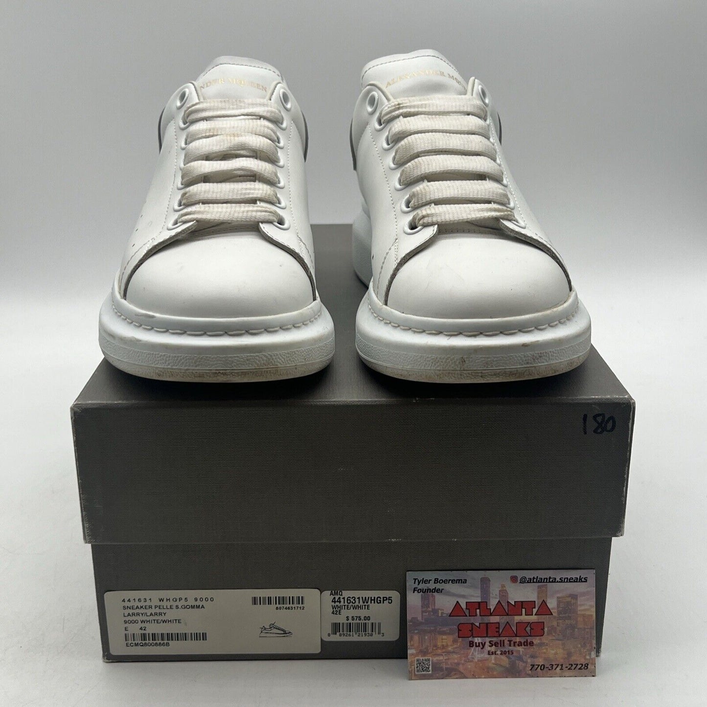 Size 9 - Alexander McQueen Men’s Oversized Sneaker Size White