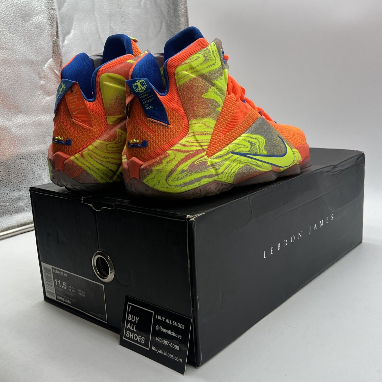Size 11.5 - Nike LeBron 12 Six Meridians (684593-870)