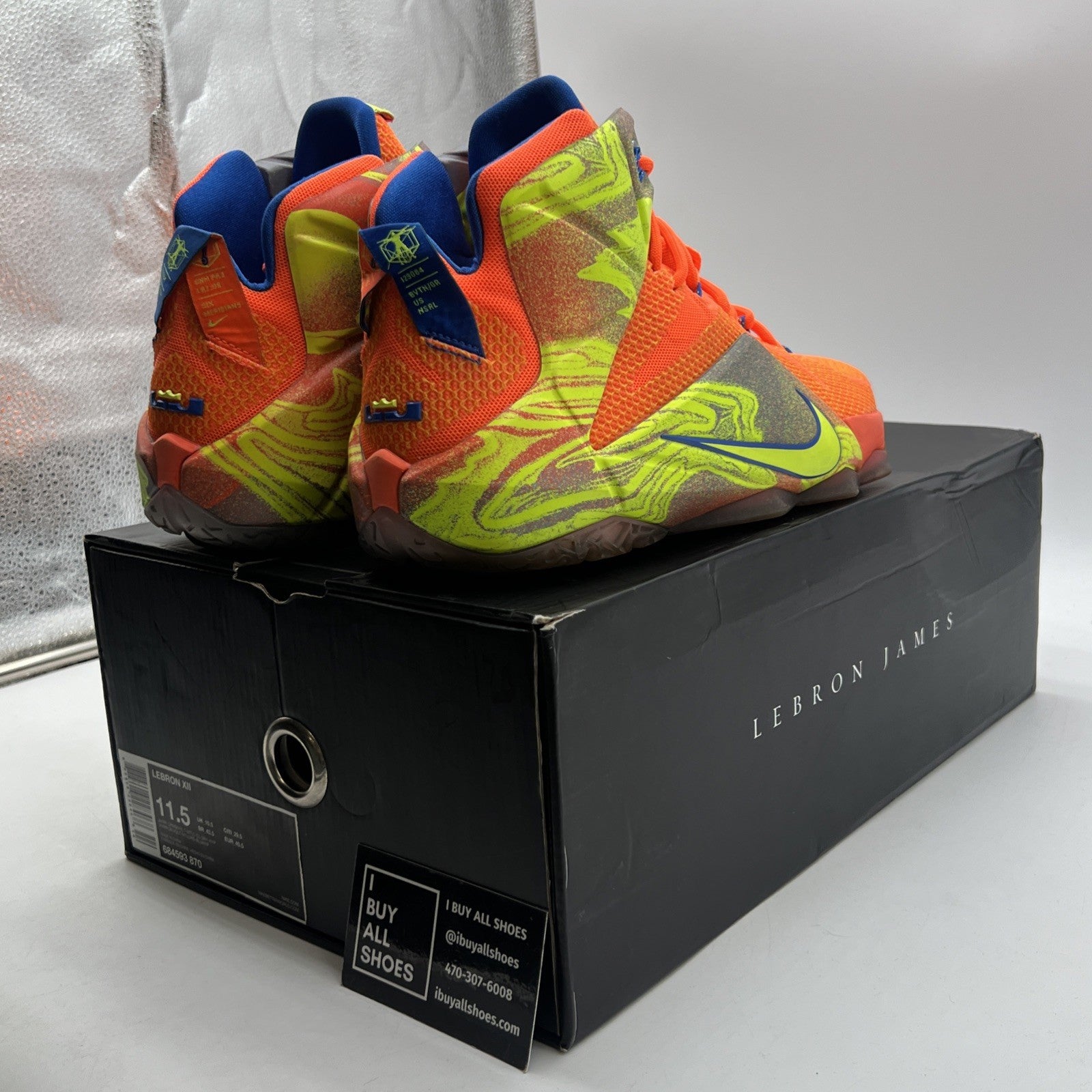 Size 11.5 - Nike LeBron 12 Six Meridians (684593-870)