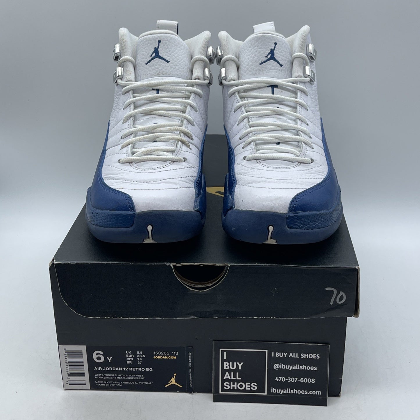 Size 6Y - Air Jordan 12 Retro French Blue 2016 (153265-113)
