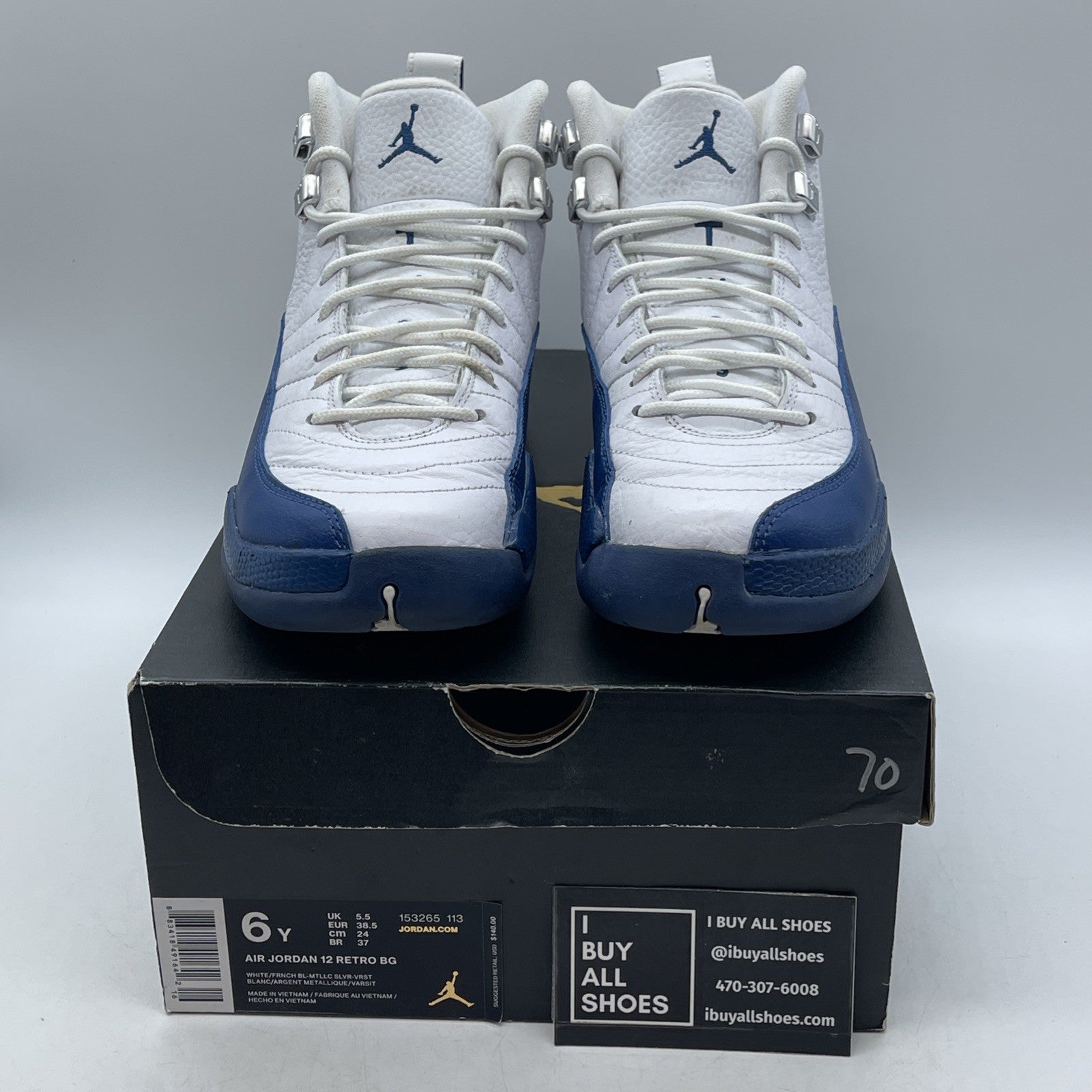 Size 6Y - Air Jordan 12 Retro French Blue 2016 (153265-113)