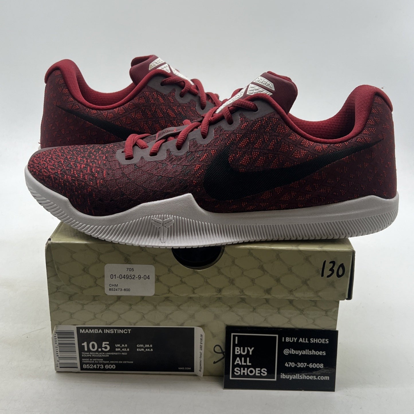 Size 10.5 - Nike Mamba Instinct Team Red (852473-600)