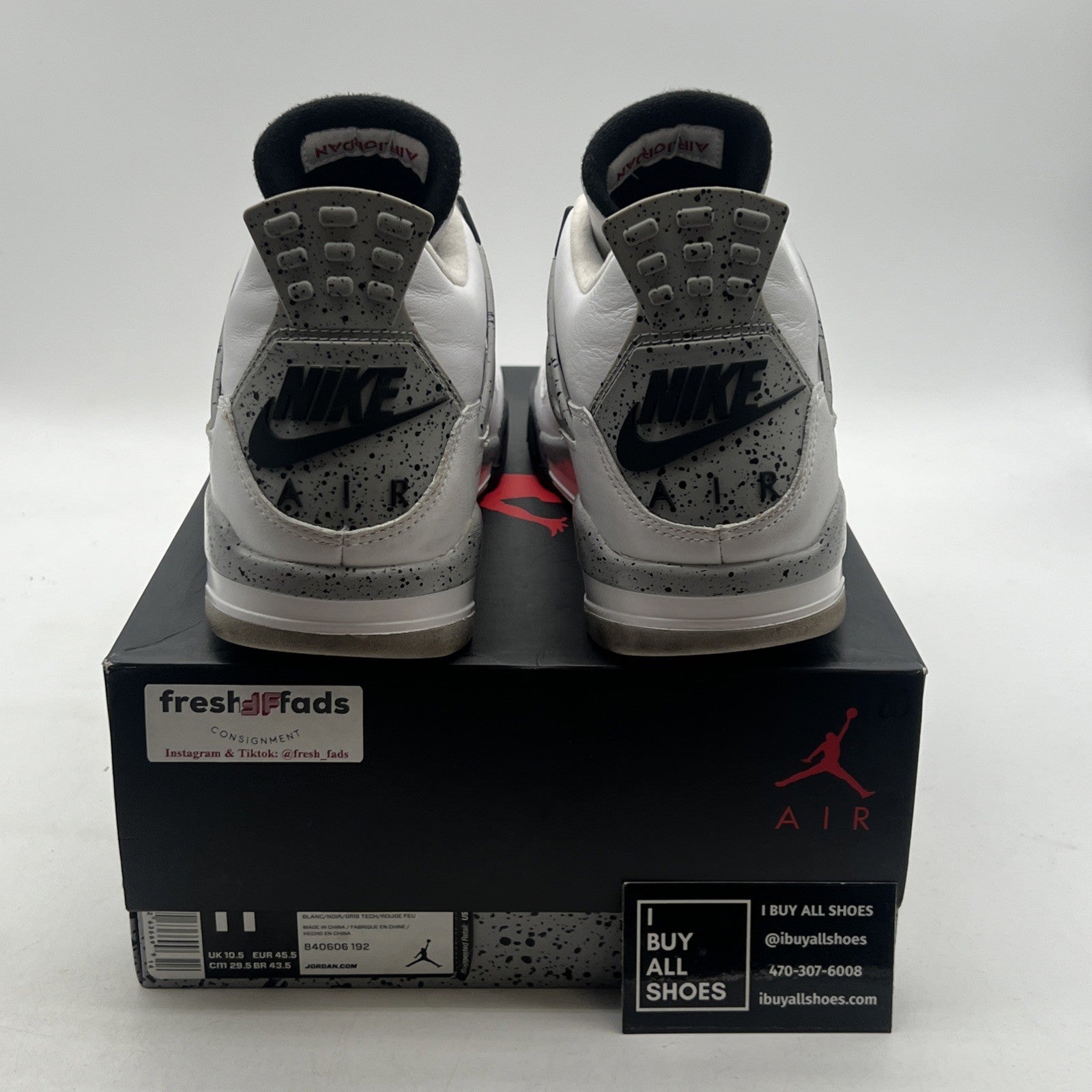 Size 11.5 - Air Jordan 4 Retro OG Mid White Cement (840606-192)