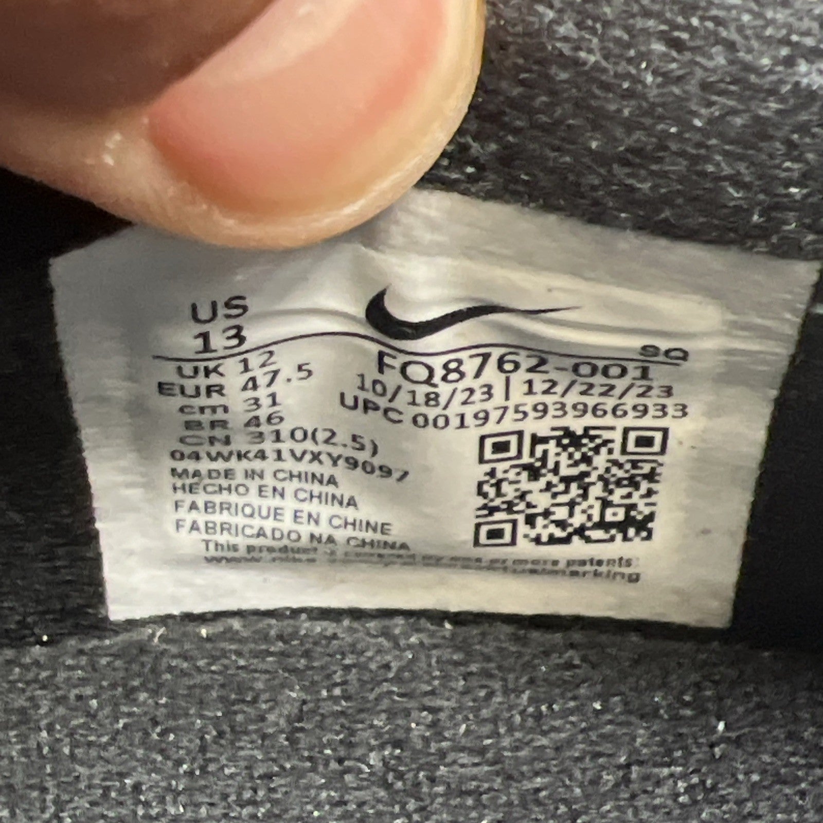 Size 13 - Nike Field General 82 SP Black White (FQ8762-001)