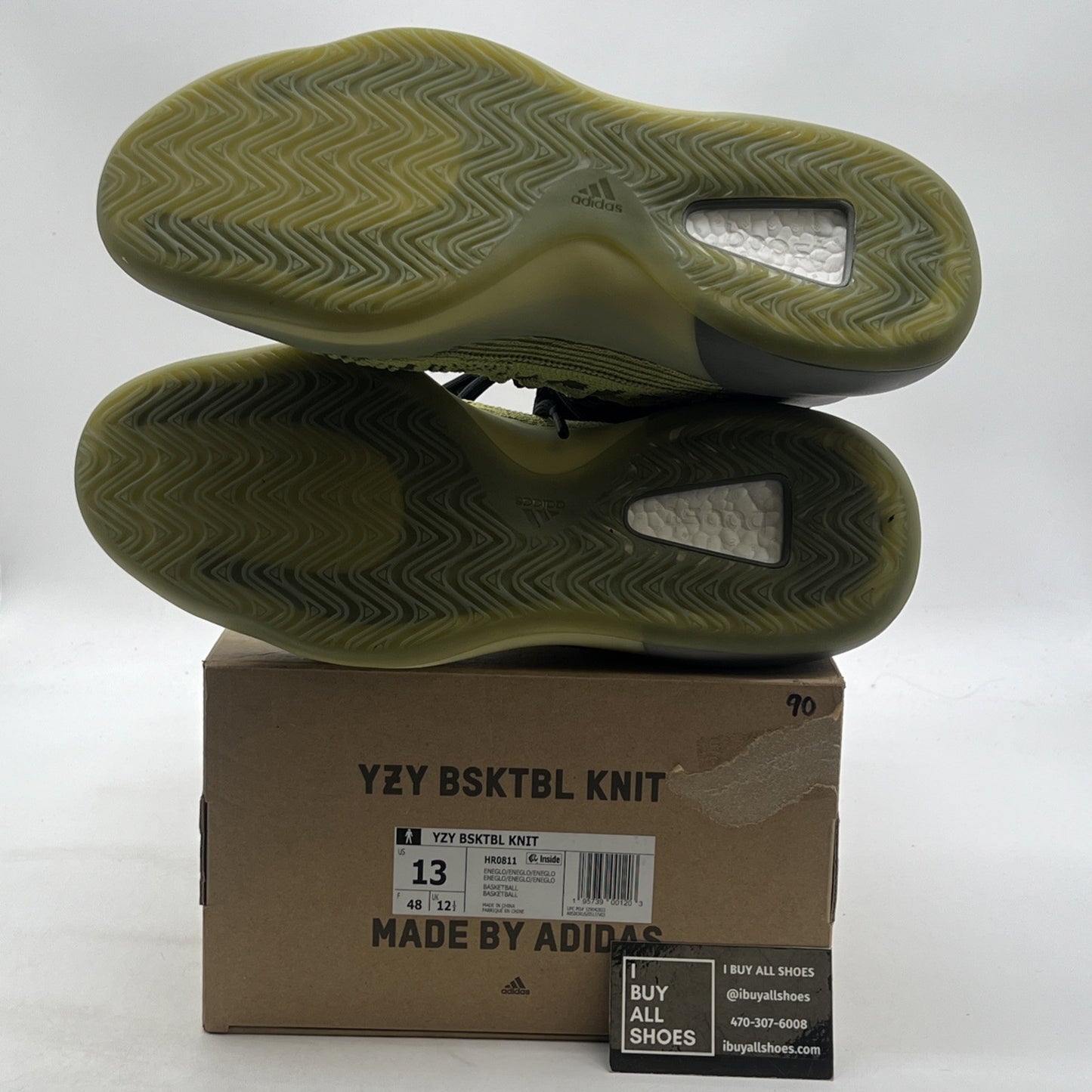 Size 13 - adidas Yeezy Basketball Knit Energy Glow (HR0811)