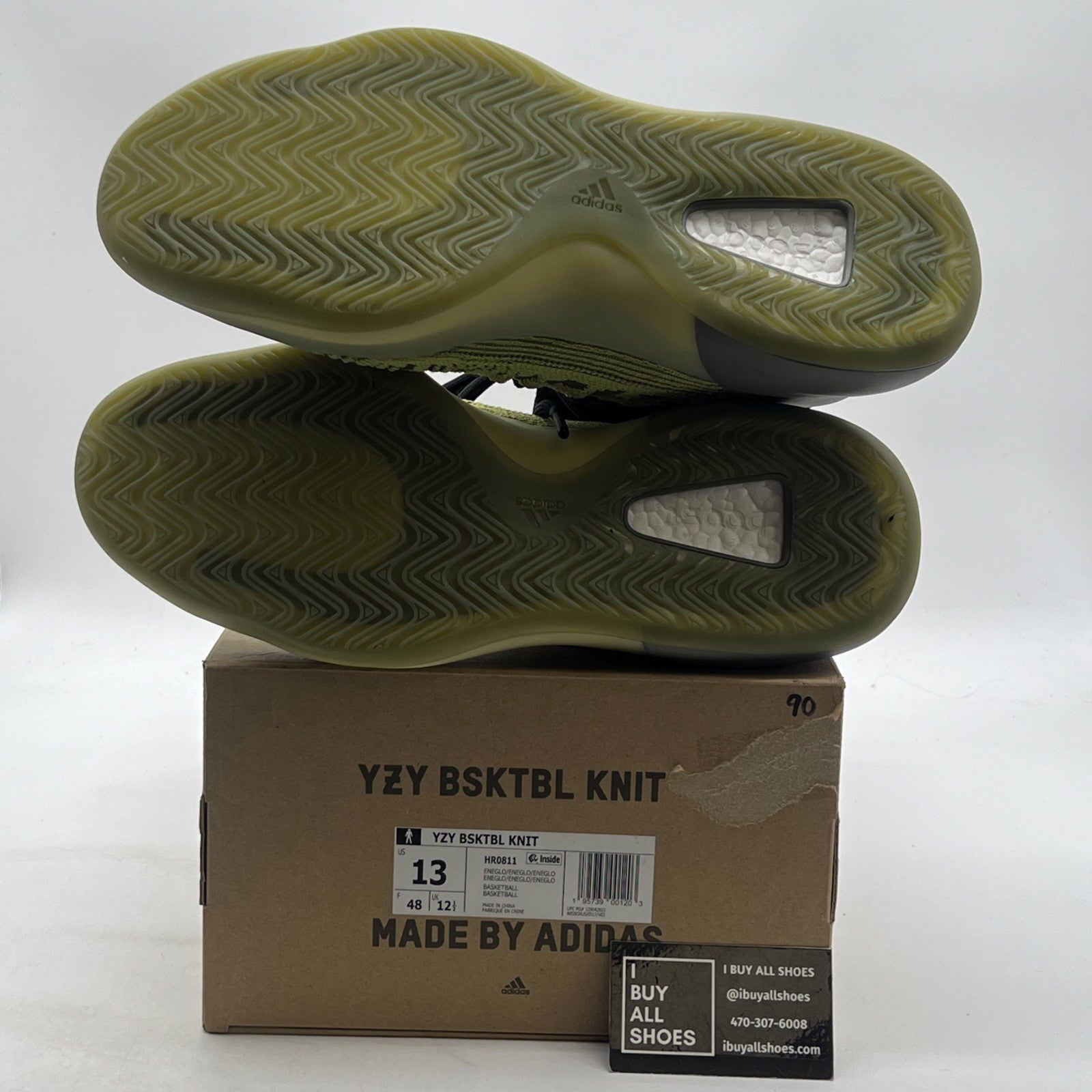 Size 13 - adidas Yeezy Basketball Knit Energy Glow (HR0811)