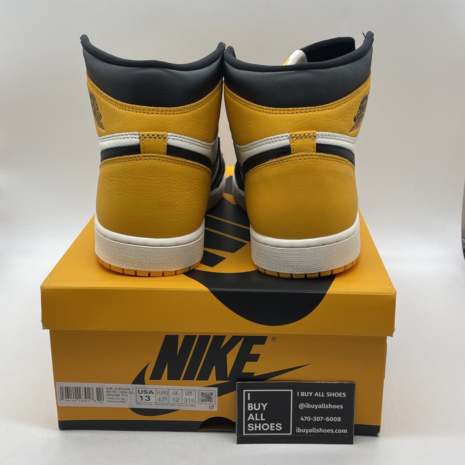 Size 13 - Air Jordan 1 Retro OG High Yellow Toe (555088-711)