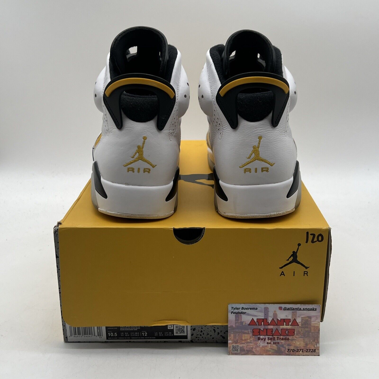 Size 10.5 - Air Jordan 6 Retro Yellow Ochre Black White Leather (CT8529-170)