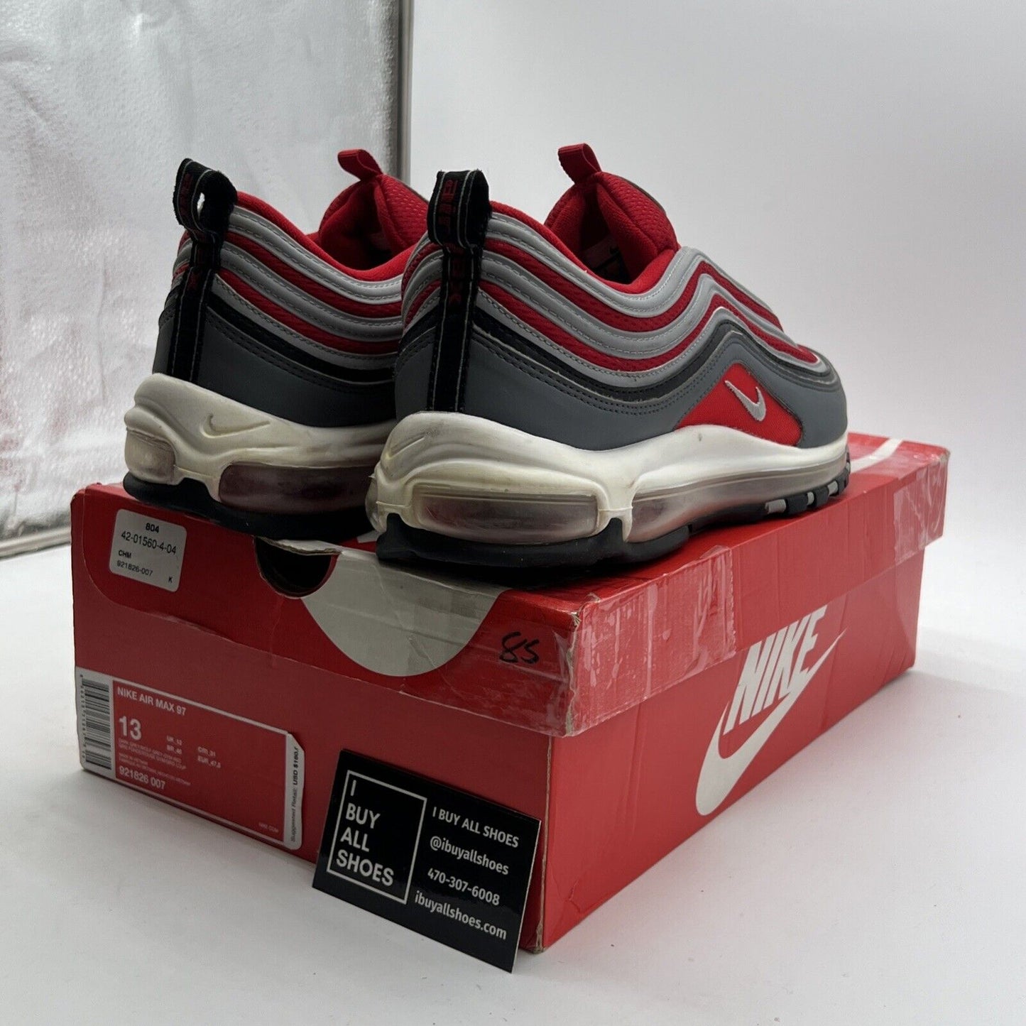 Size 13 - Nike Air Max 97 Gym Red (921826-007)