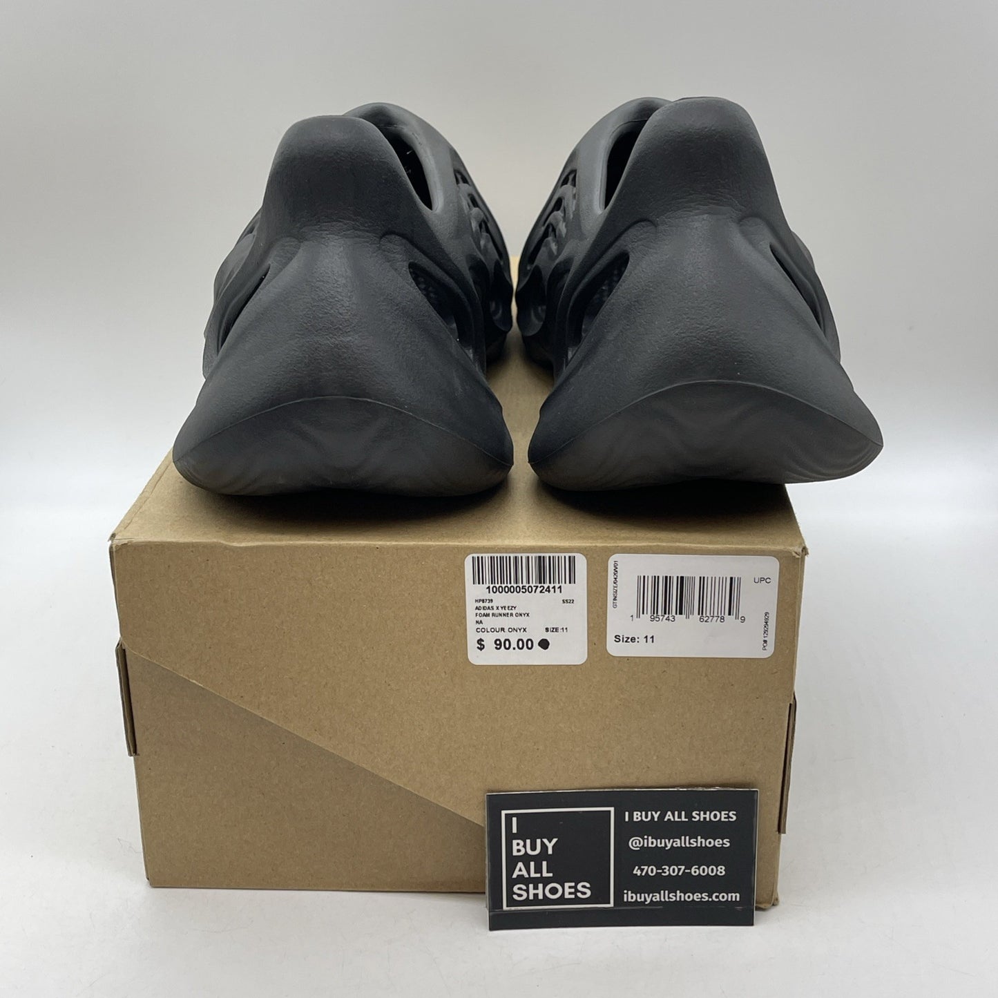 Size 11 - adidas Yeezy Foam Runner RNNR Onyx Black Rubber (HP8739)