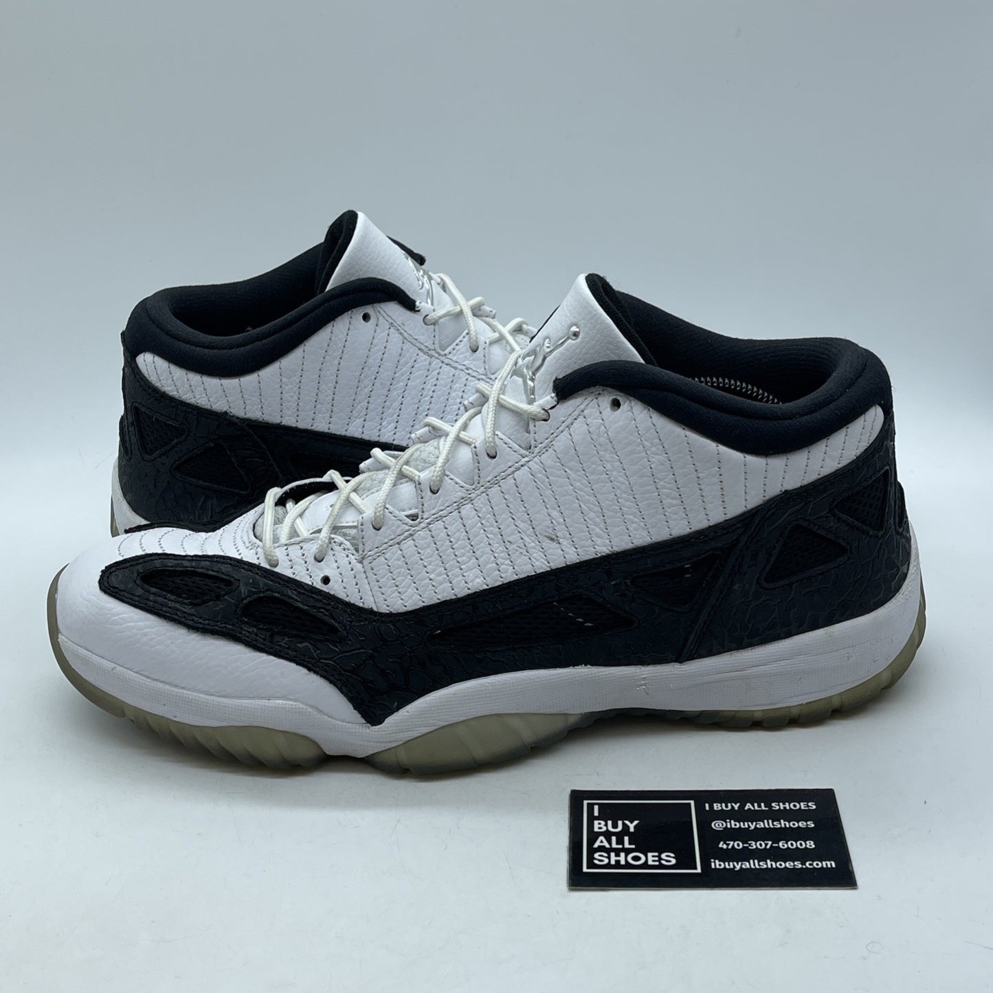 Size 13 - Air Jordan 11 Retro IE Low White Black Suede Leather (306008-100)