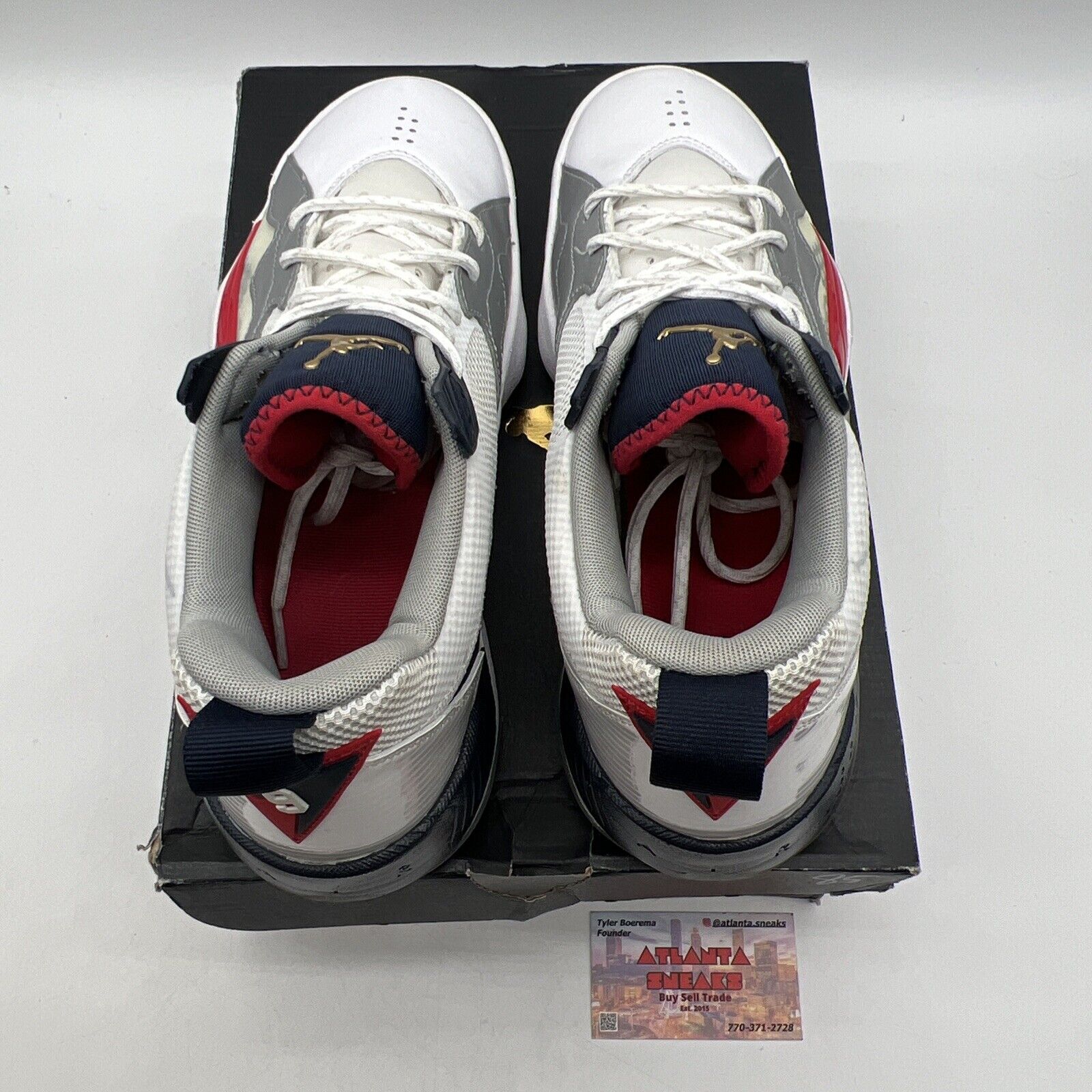 Size 11 - Jordan Zoom '92 Olympics Navy Red White Leather Icey (CK9183-101)