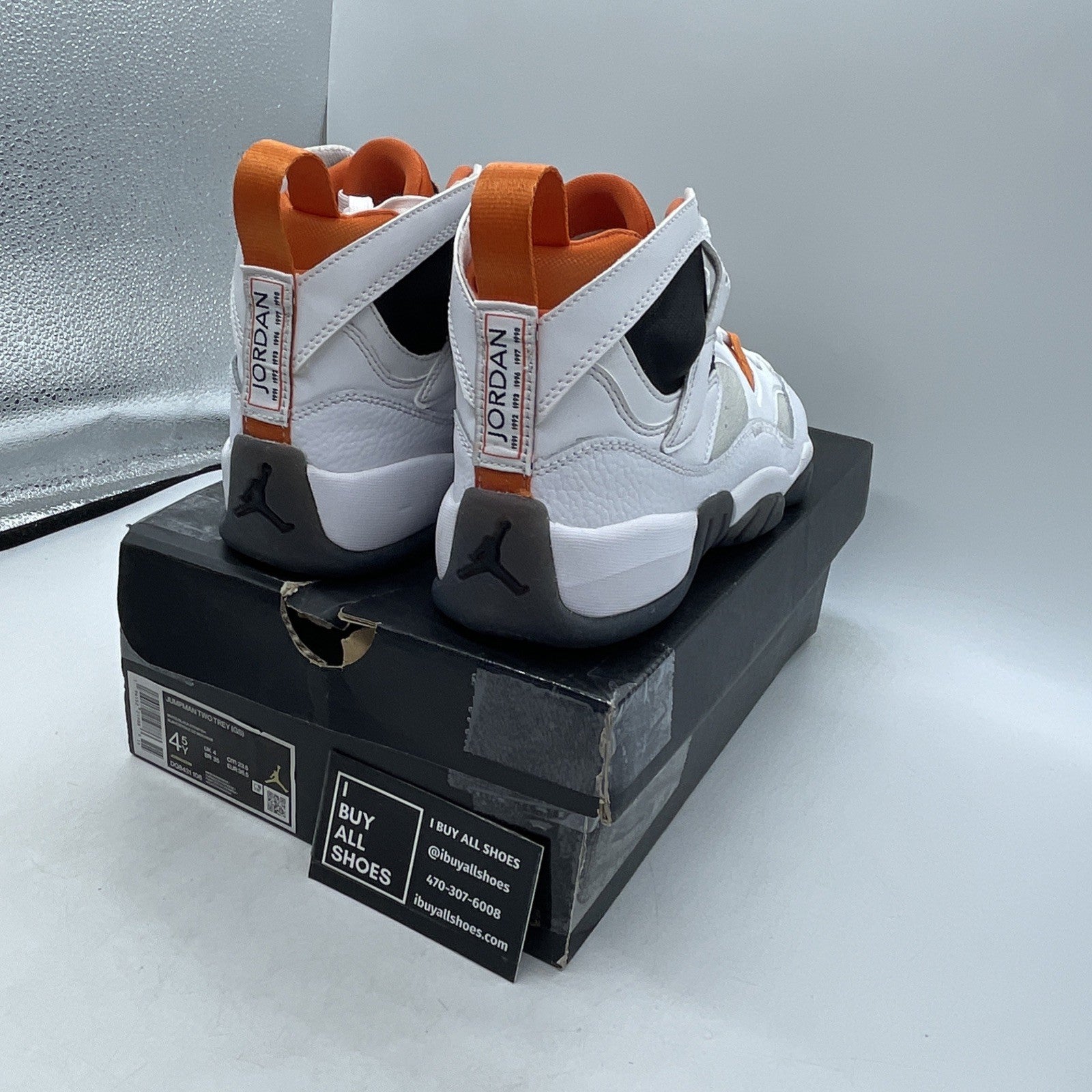 Size 4.5Y (GS) - Air Jordan Jumpman Two Trey Mid Concord-Bred (DQ8431-108)