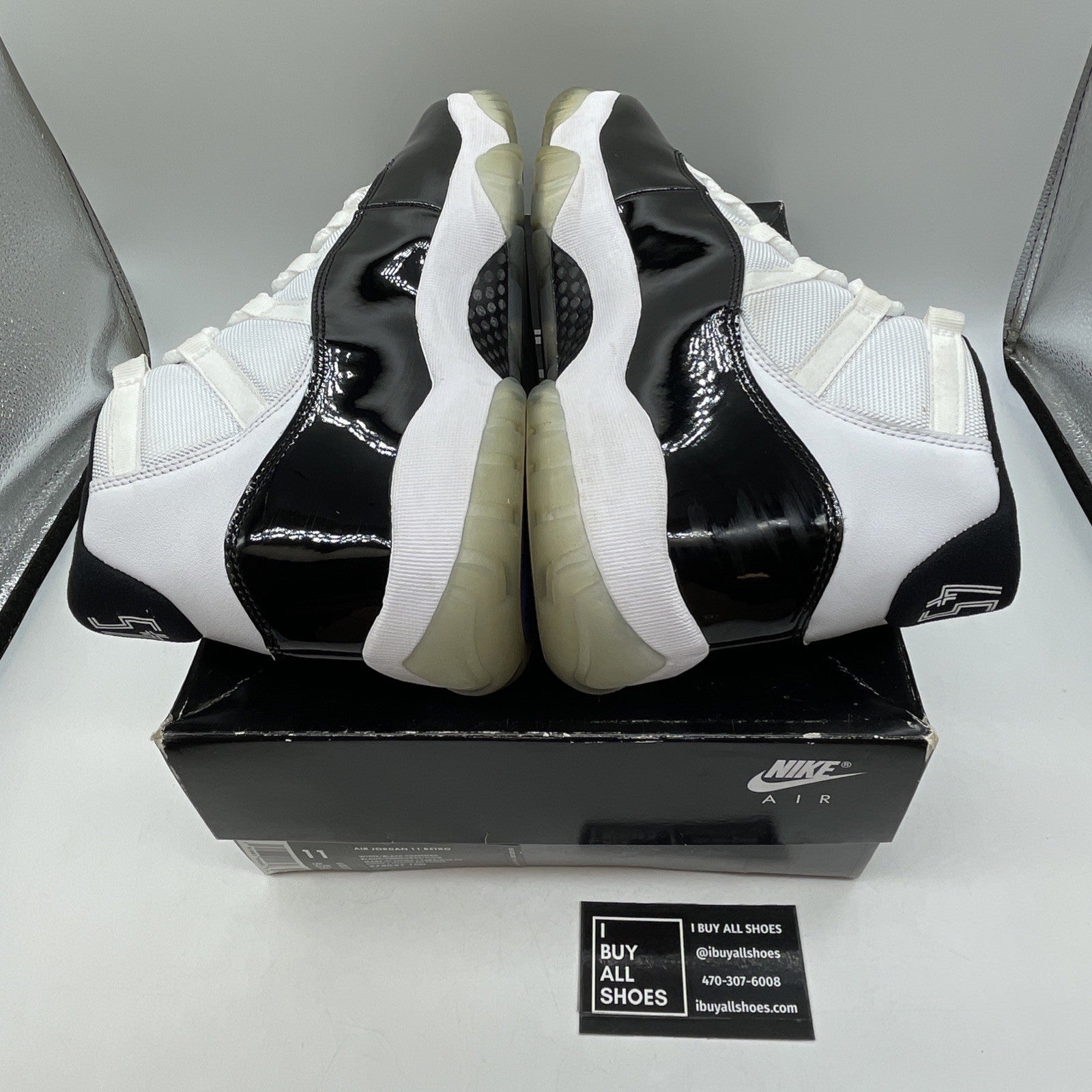 Size 11 - Jordan 11 Retro High Concord Black White Leather (378037-100)