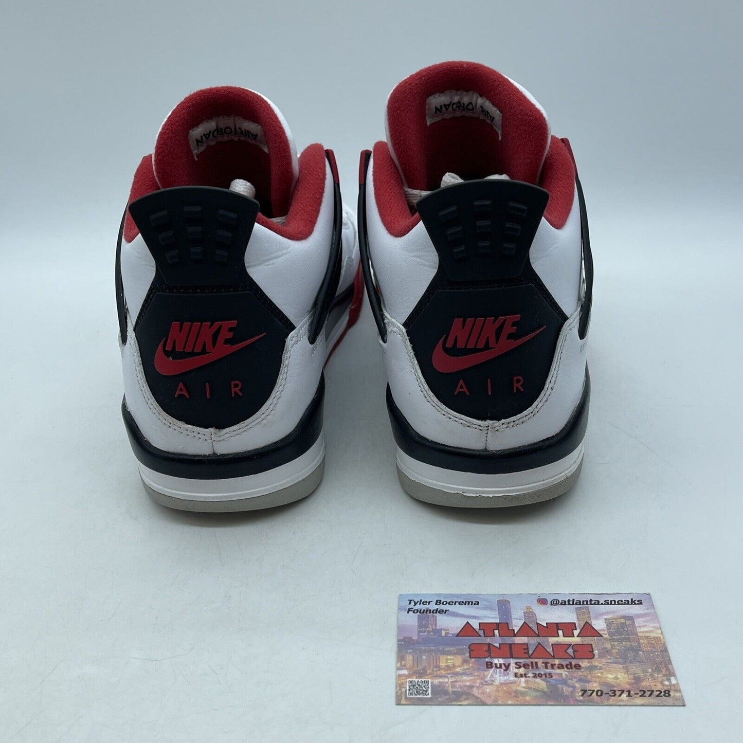 Size 7 - Jordan 4 Retro OG Mid Fire Red White Black (408452-160)