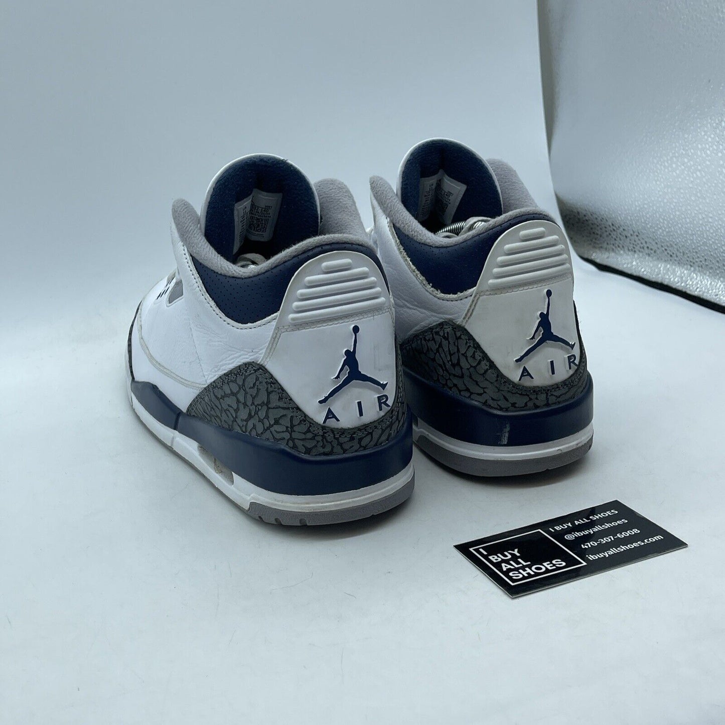 Size 11 - Air Jordan 3 Retro Midnight Navy White Leather Suede (ACT8532-140)