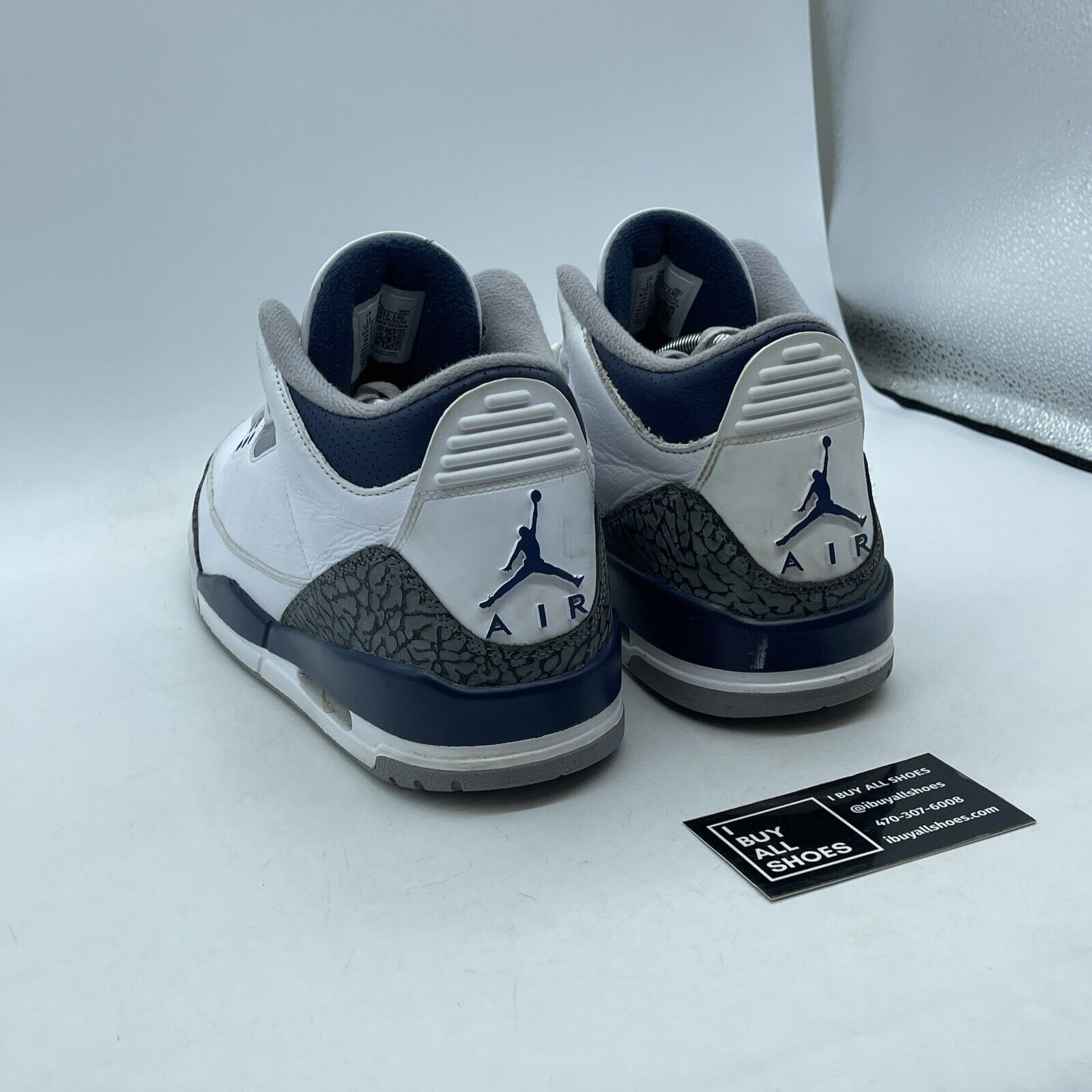 Size 11 - Air Jordan 3 Retro Midnight Navy White Leather Suede (ACT8532-140)
