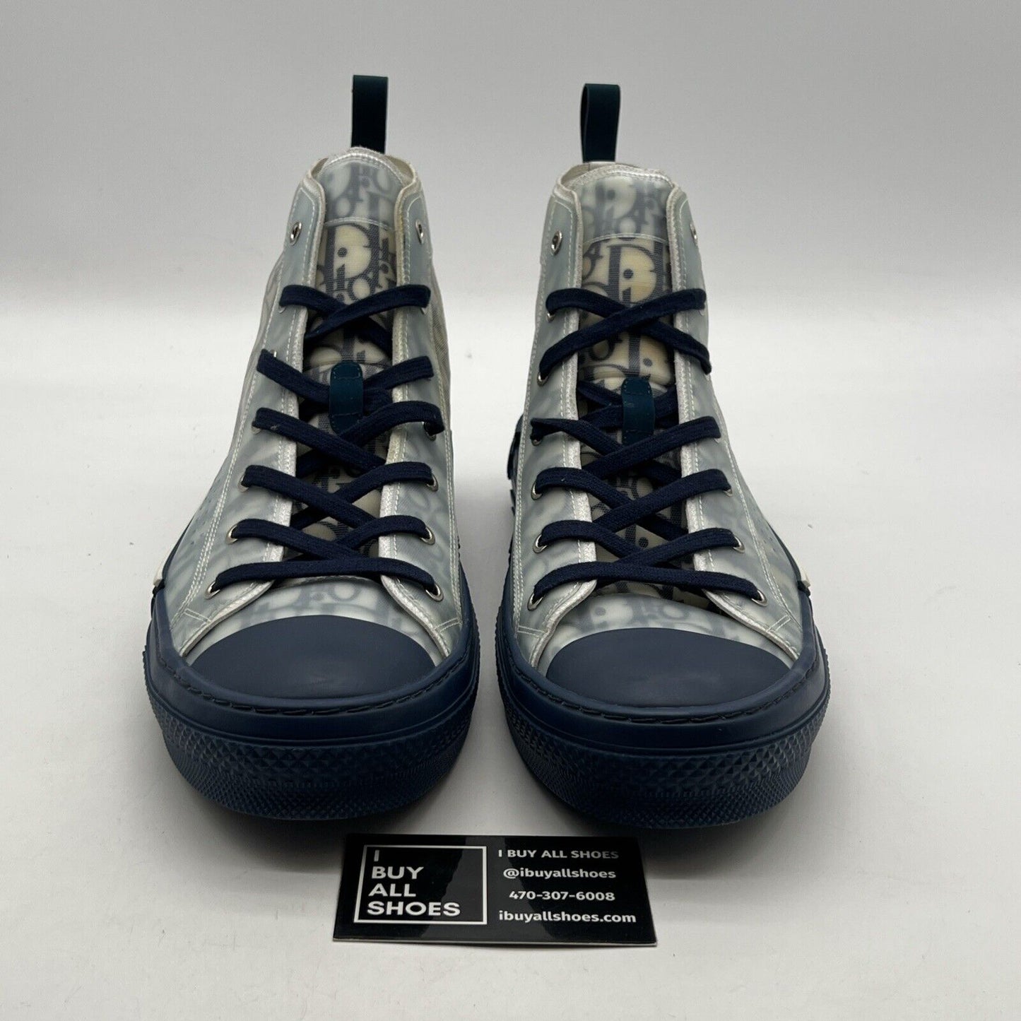 Size 14 - Dior B23 High Dior Oblique Navy Blue White