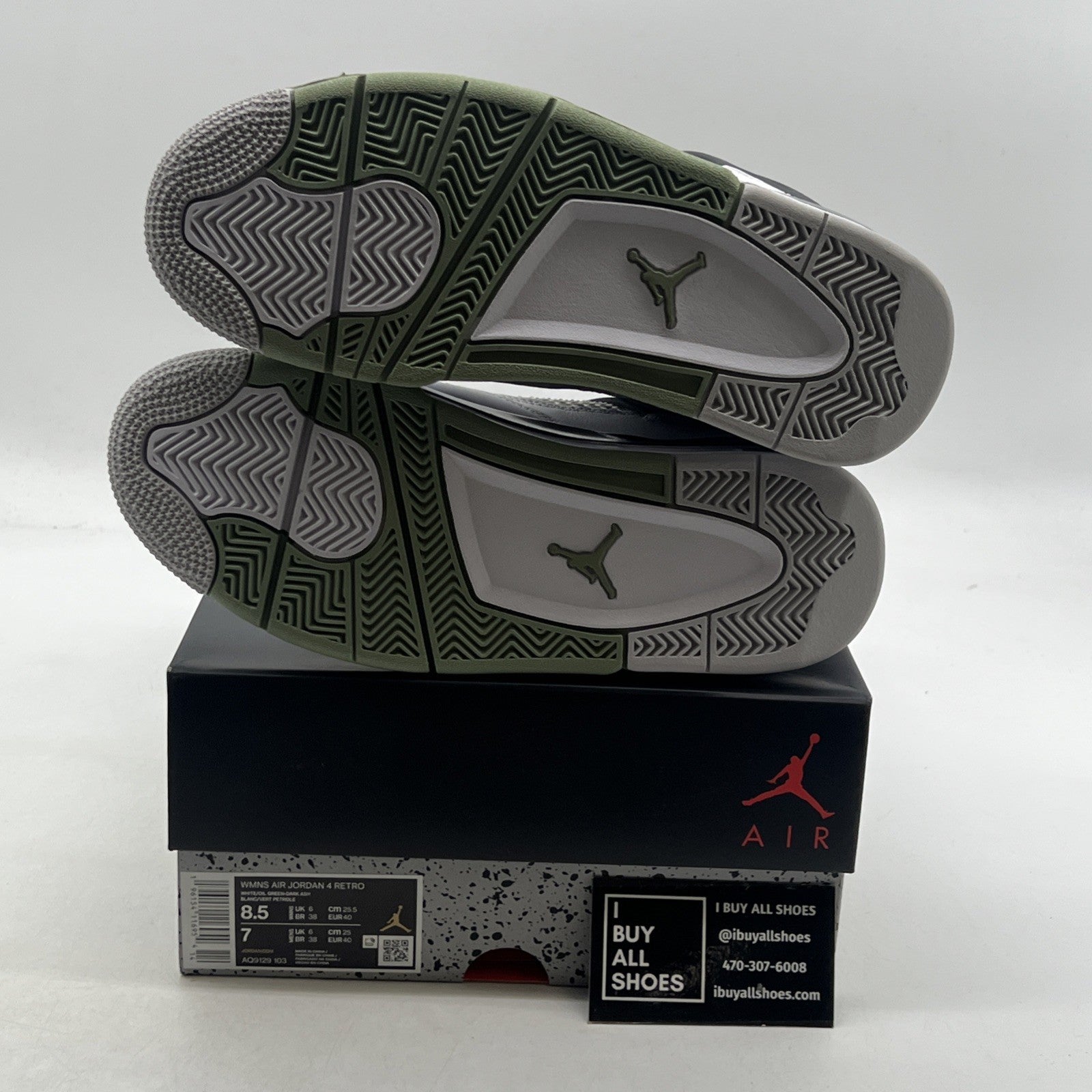 Size 8.5 - Air Jordan 4 Retro Mid Seafoam W (AQ9129-103)