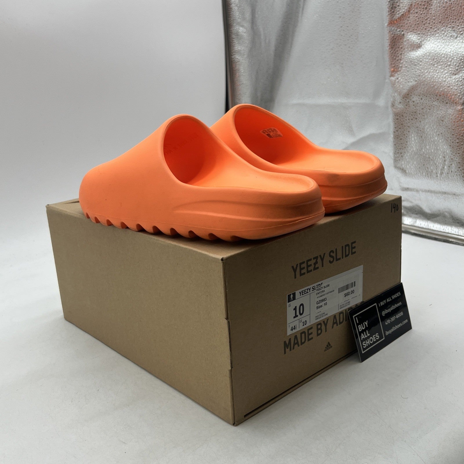 Size 10 - Yeezy Slide “Enflame Orange” (GZ0953)