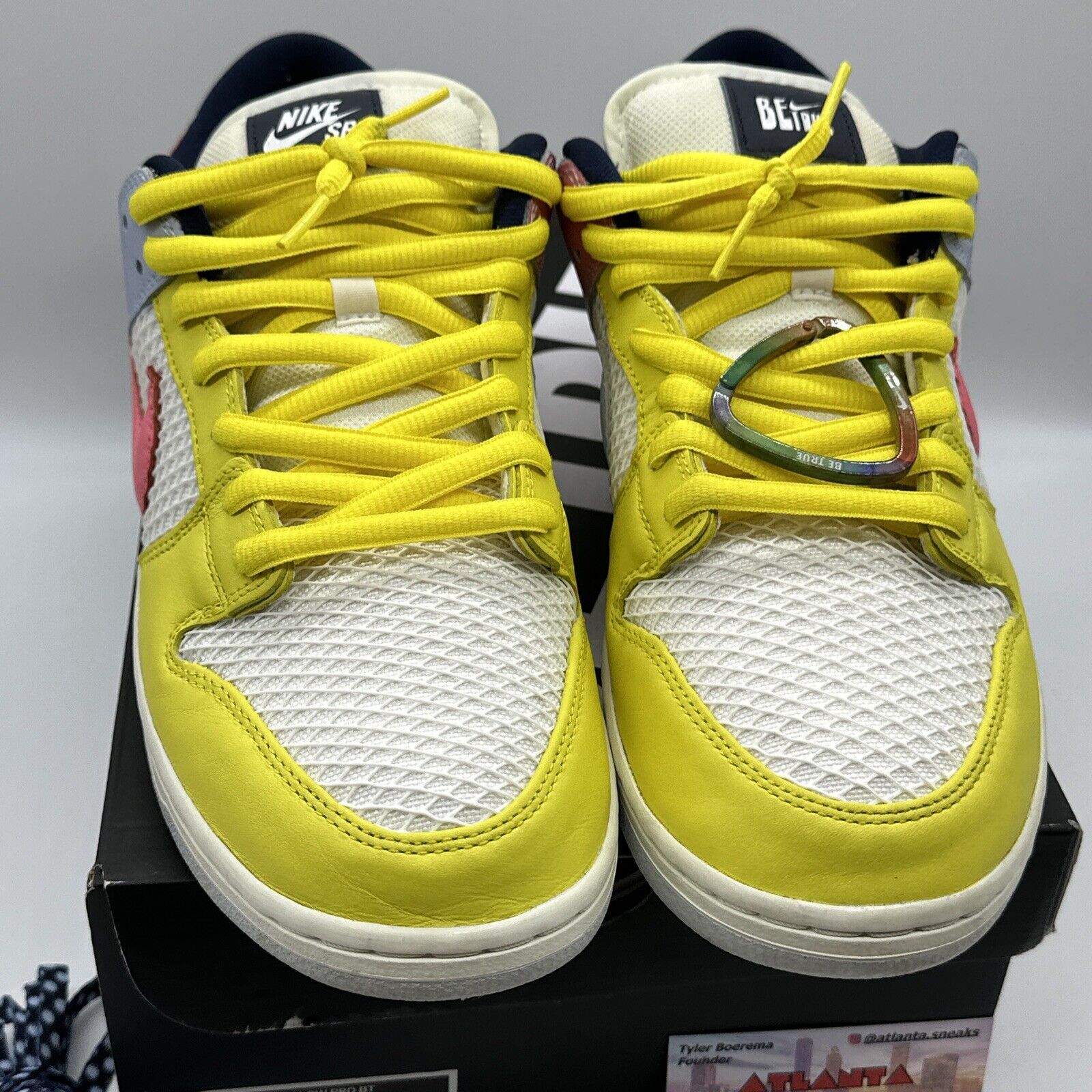 Nike SB Dunk Low Be True Xavier Schipani Yellow Purple DX5933-900 Men’s Size 12