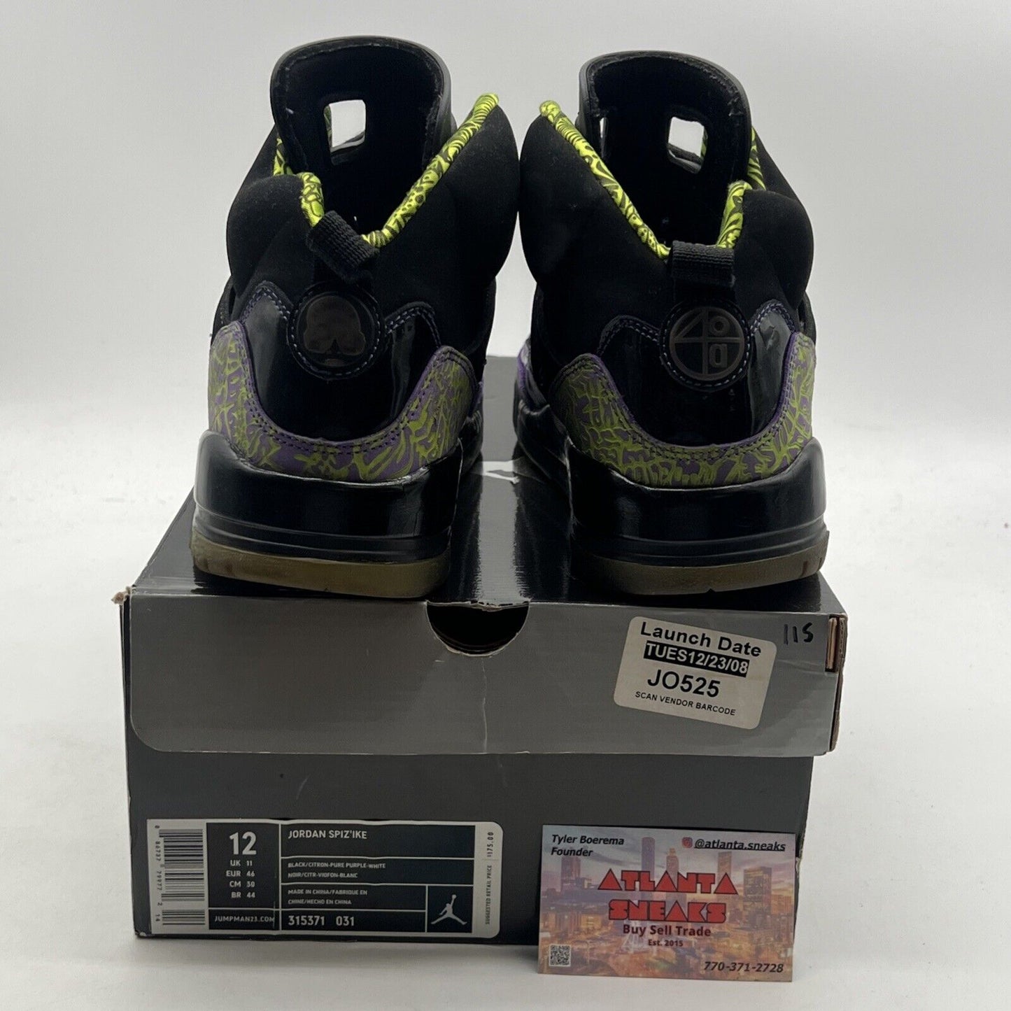 Size 12 - Jordan SpizIke Citron (315371-031)