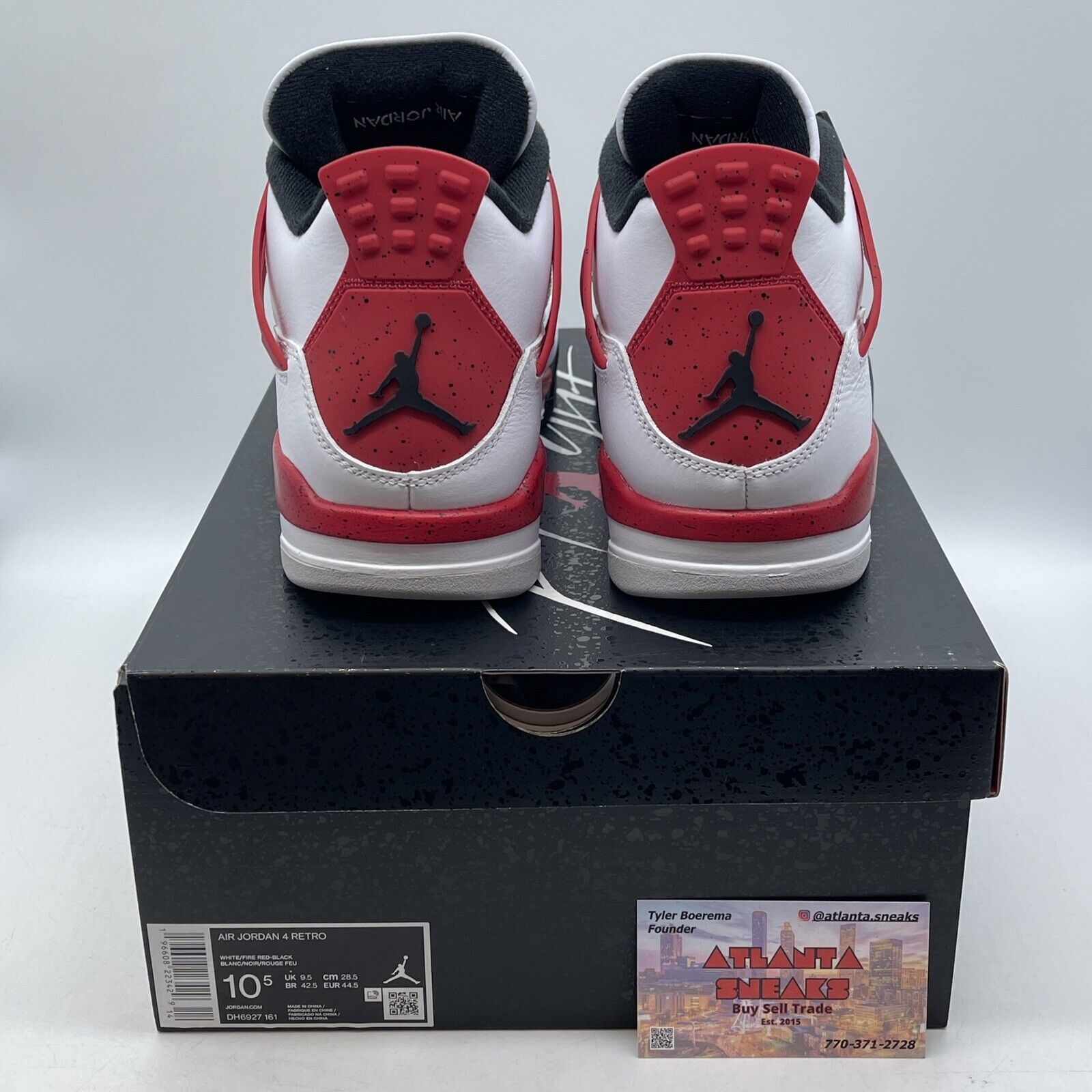 Size 10.5 - Jordan 4 Retro Mid Red Cement White Black Red Leather (DH6927-161)