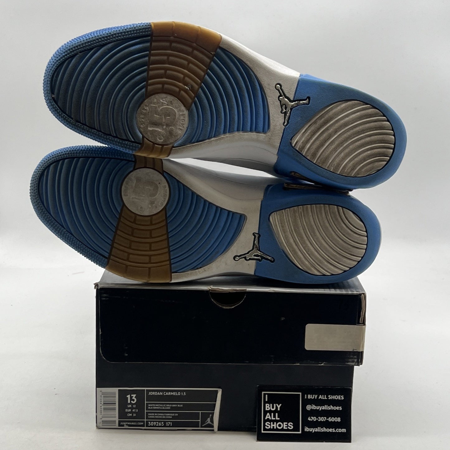 Size 13 - Air Jordan Carmelo 1.5 White (309265-171)