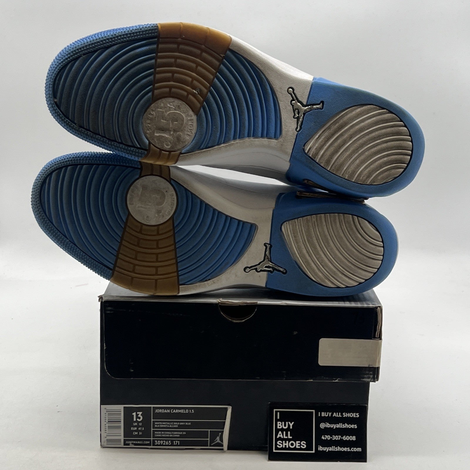 Size 13 - Air Jordan Carmelo 1.5 White (309265-171)