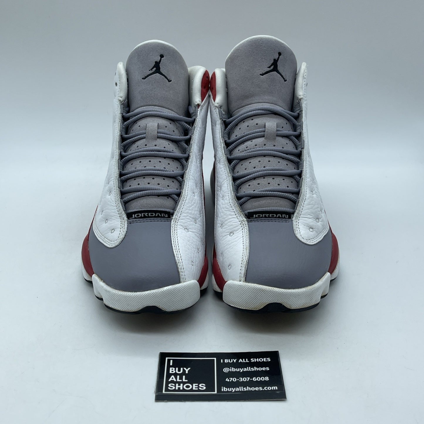 Size 10 - Air Jordan 13 Retro 2014 Grey Toe Red White Suede Leather (414571-126)