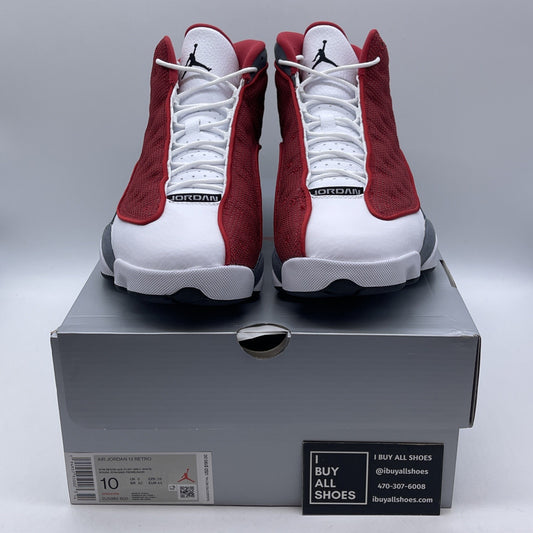 Size 10 - Jordan 13 Red White Grey Suede (DJ5982600)