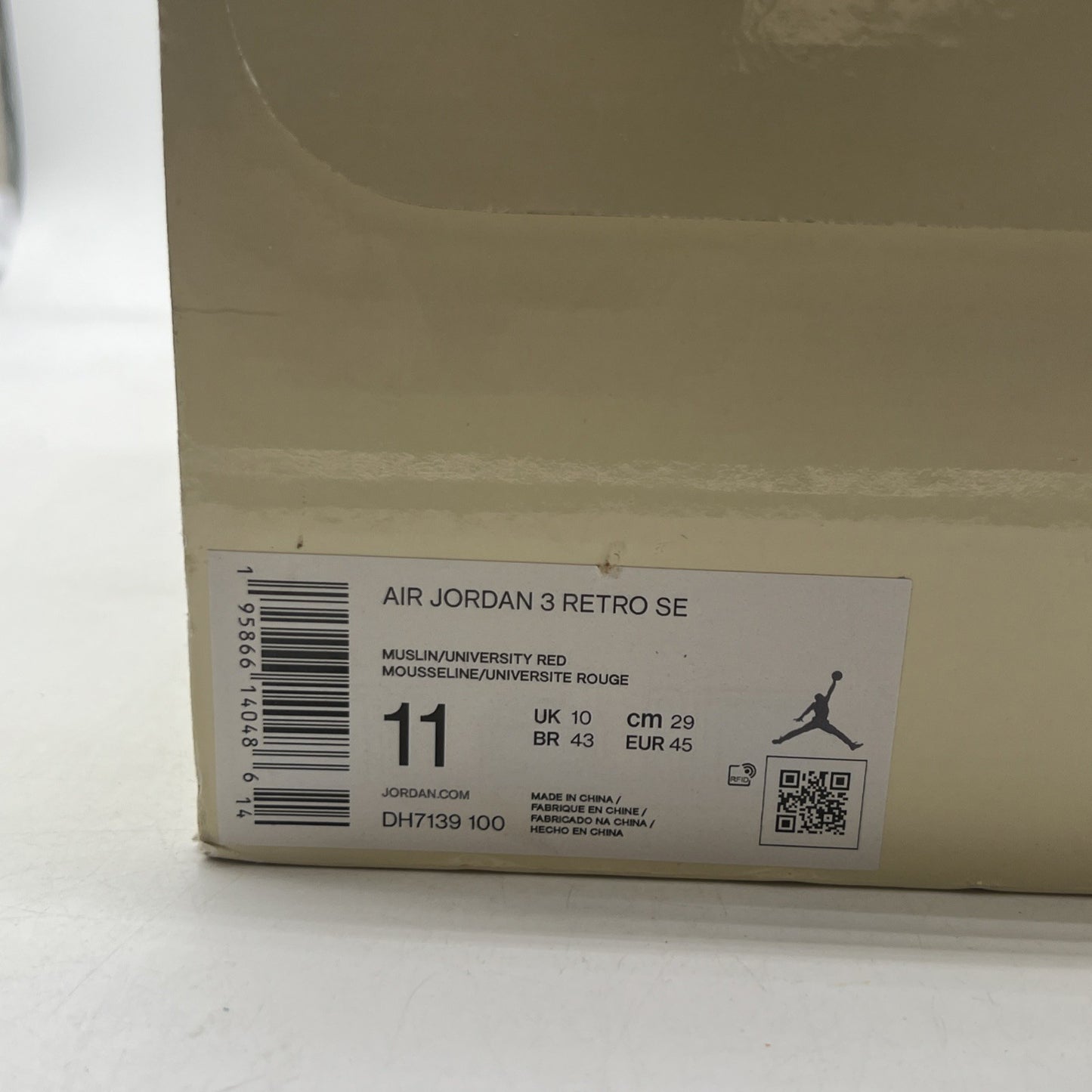 Size 11 - Air Jordan 3 Muslin (DH7139-100)